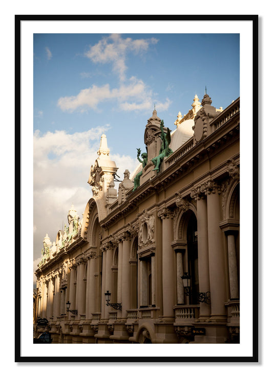Framed photograph of Monoco by Dylan Ozanich, Black frame, Borders