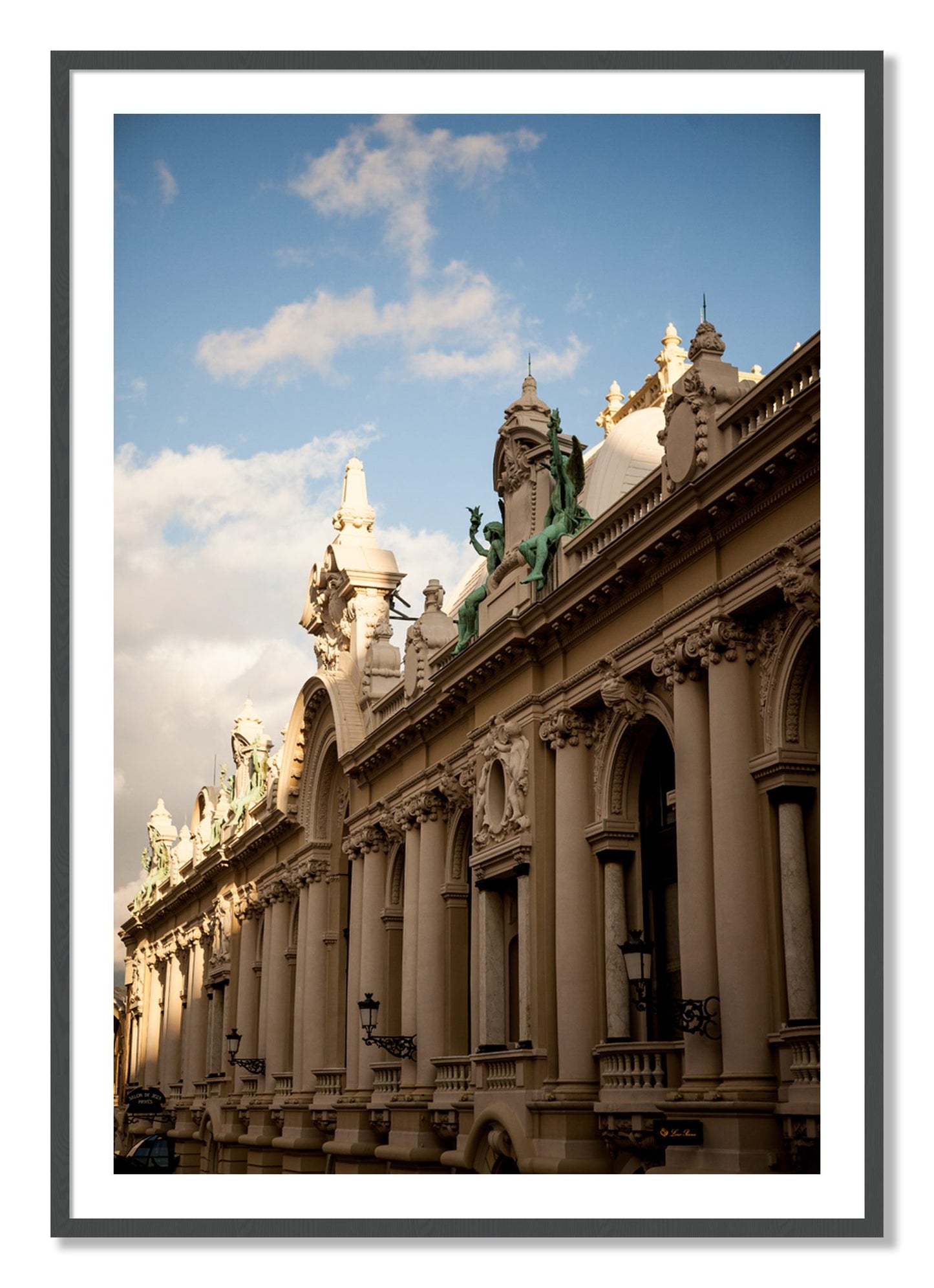Framed photograph of Monoco by Dylan Ozanich, Grey frame, Borders