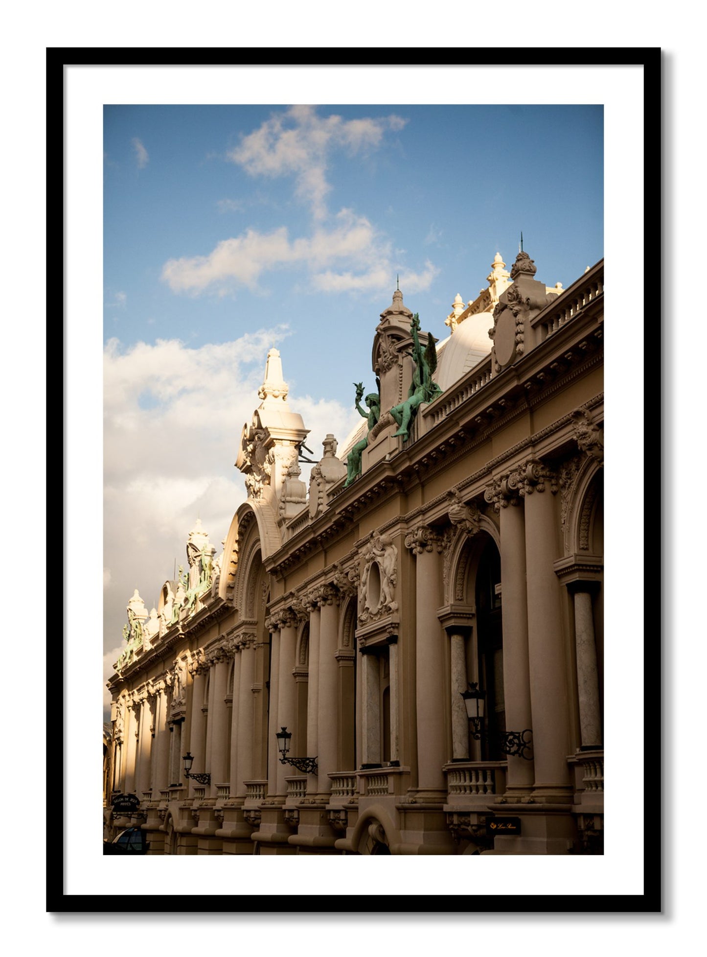 Framed photograph of Monoco by Dylan Ozanich, Black frame, Borders