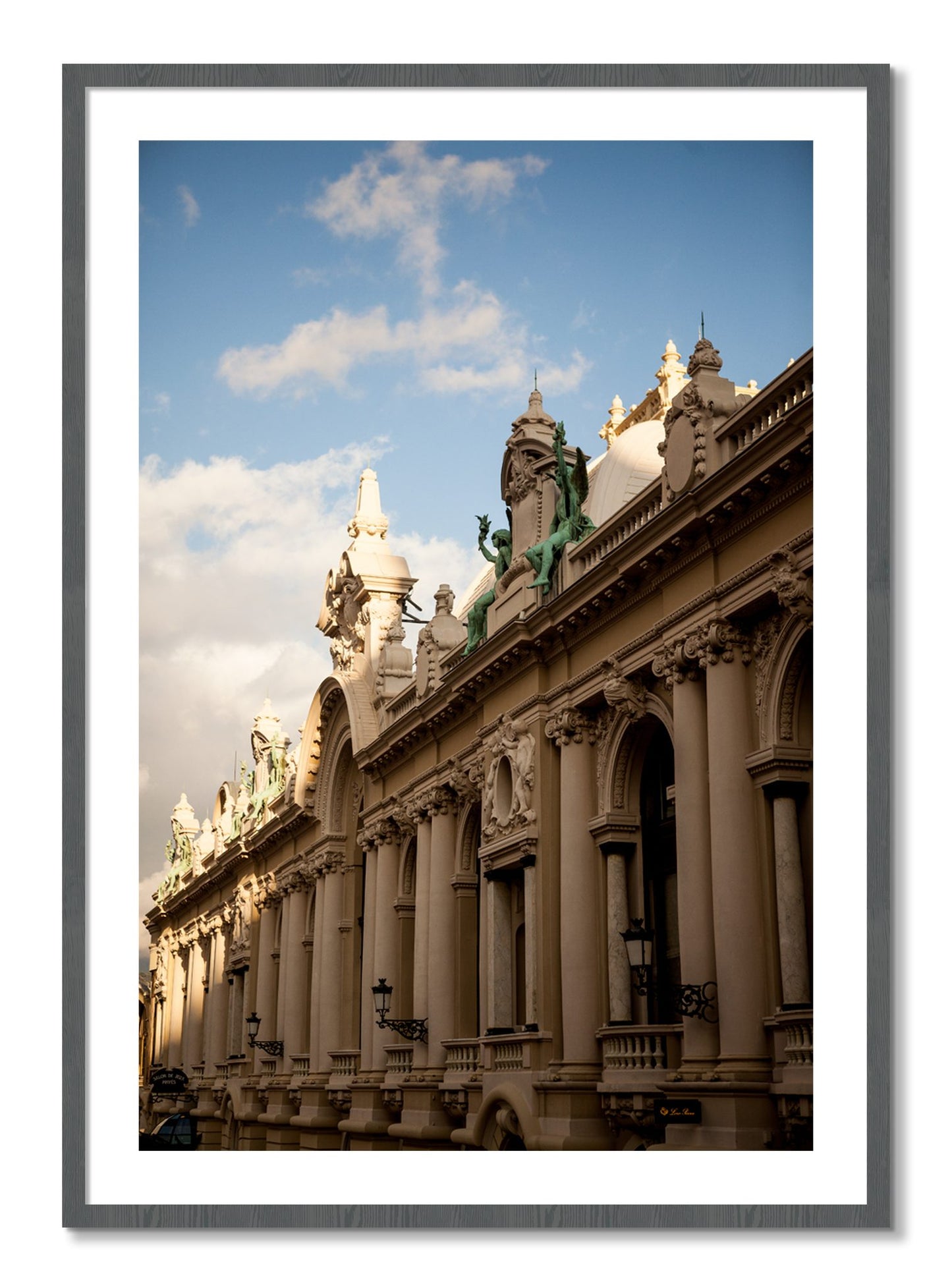 Framed photograph of Monoco by Dylan Ozanich, Grey frame, Borders