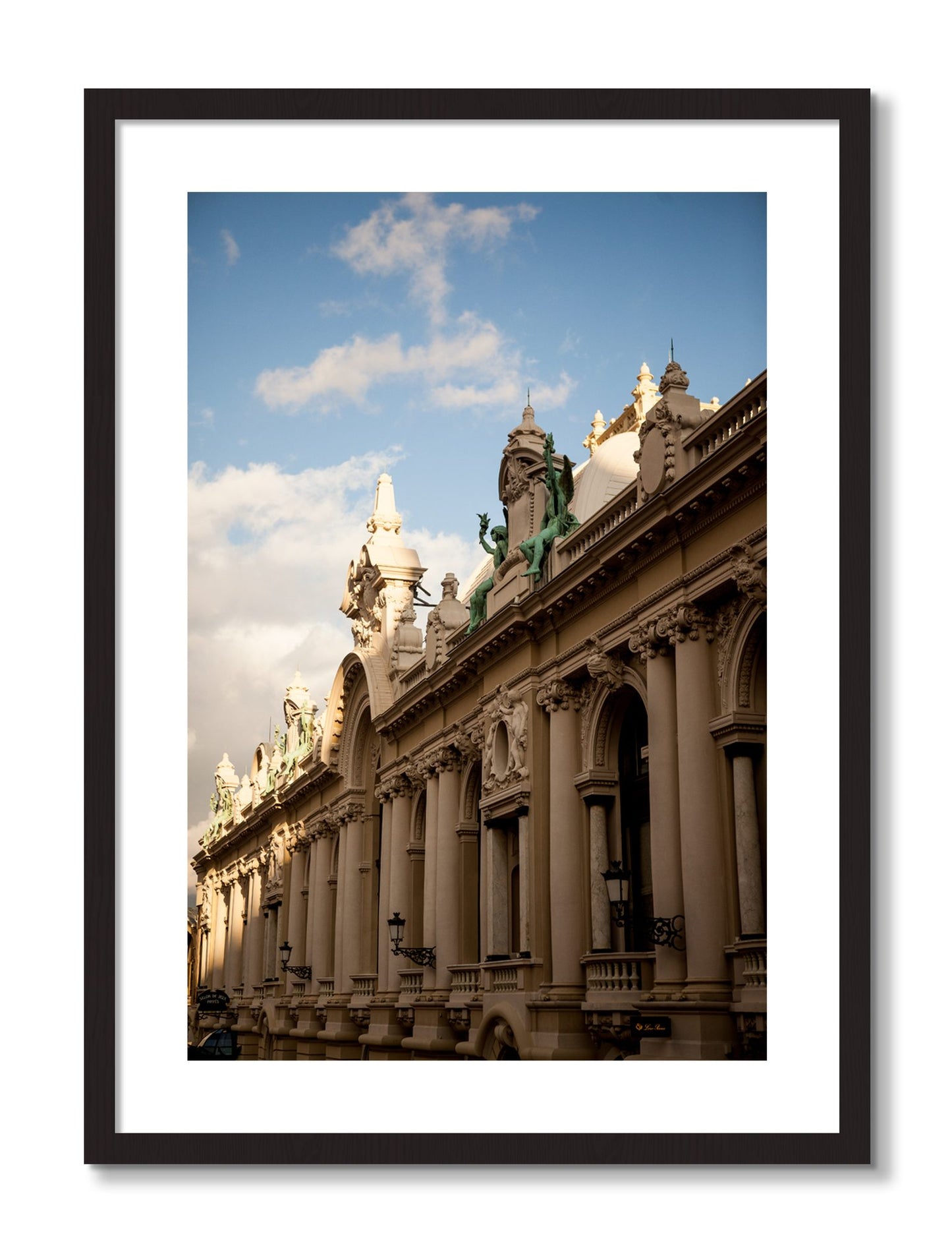 Framed photograph of Monoco by Dylan Ozanich, Black frame, Borders
