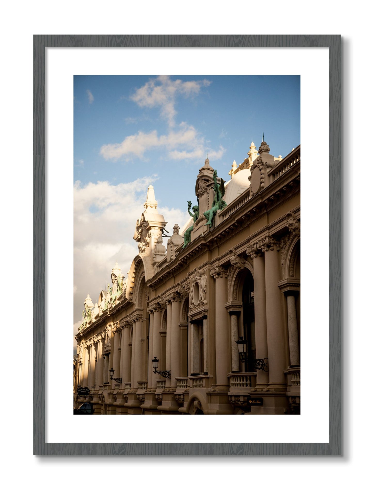 Framed photograph of Monoco by Dylan Ozanich, Grey frame, Borders