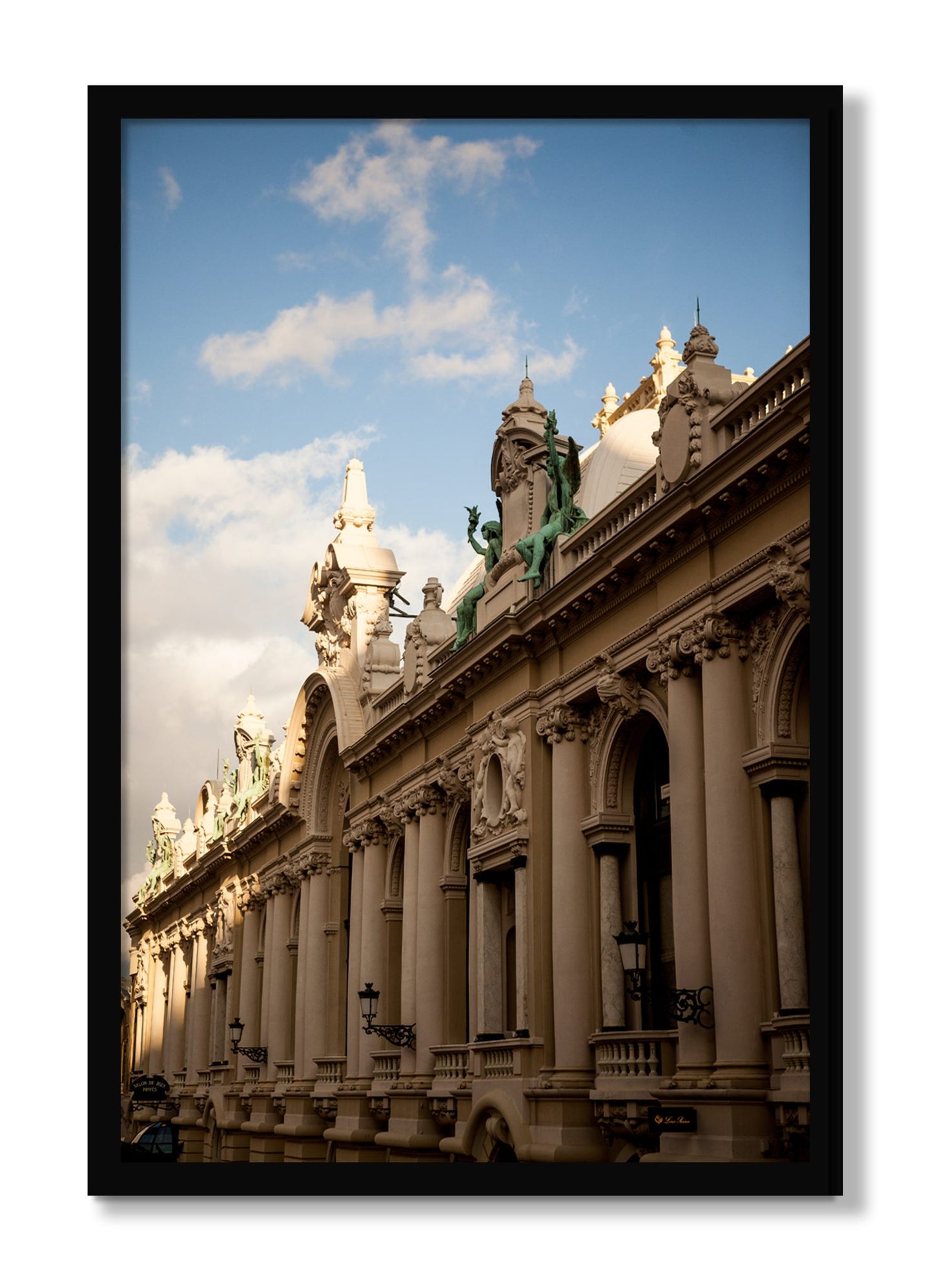 Framed photograph of Monoco by Dylan Ozanich, Black frame, Full Bleed