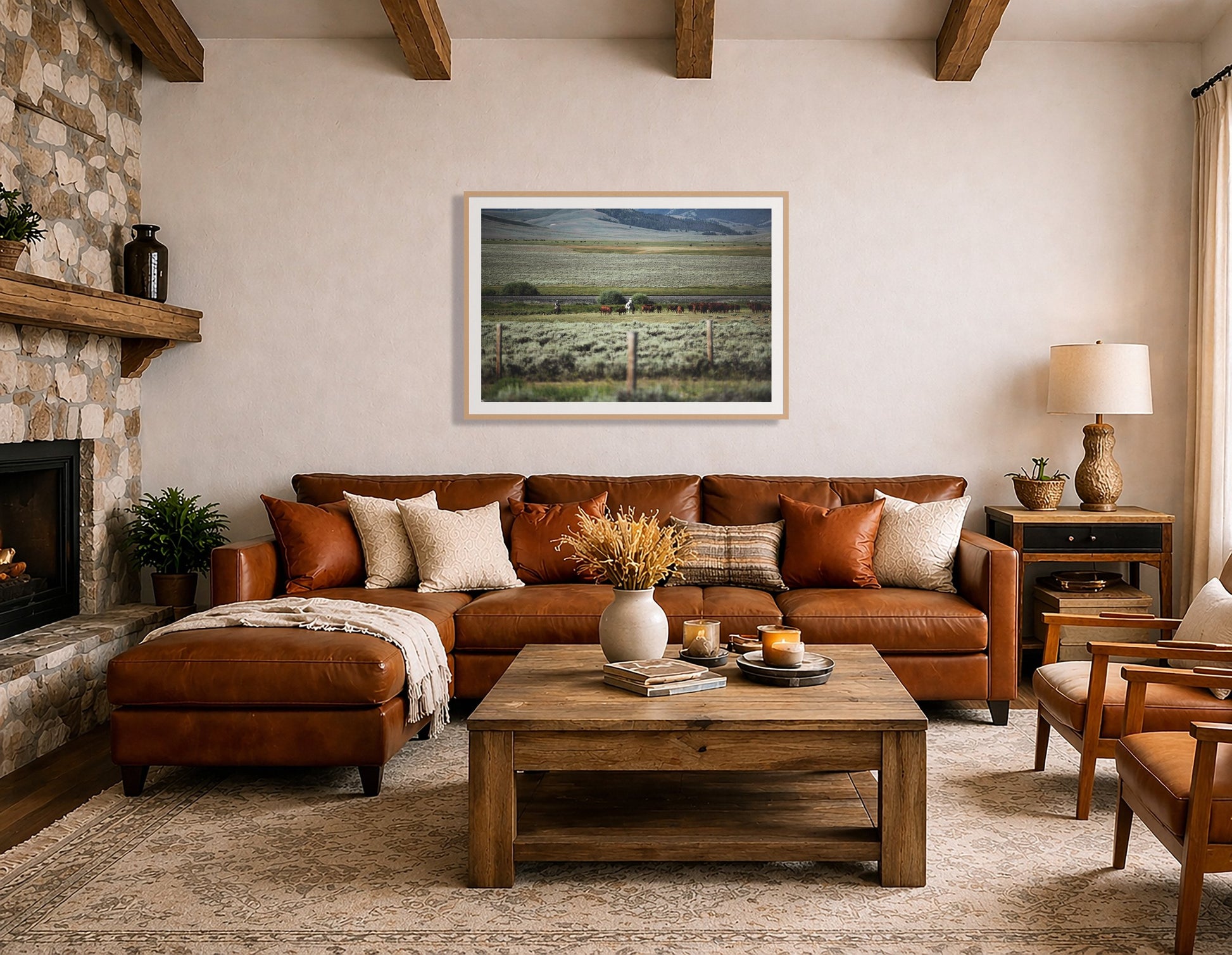Framed photograph of Montana by Dylan Ozanich displayed on a wall