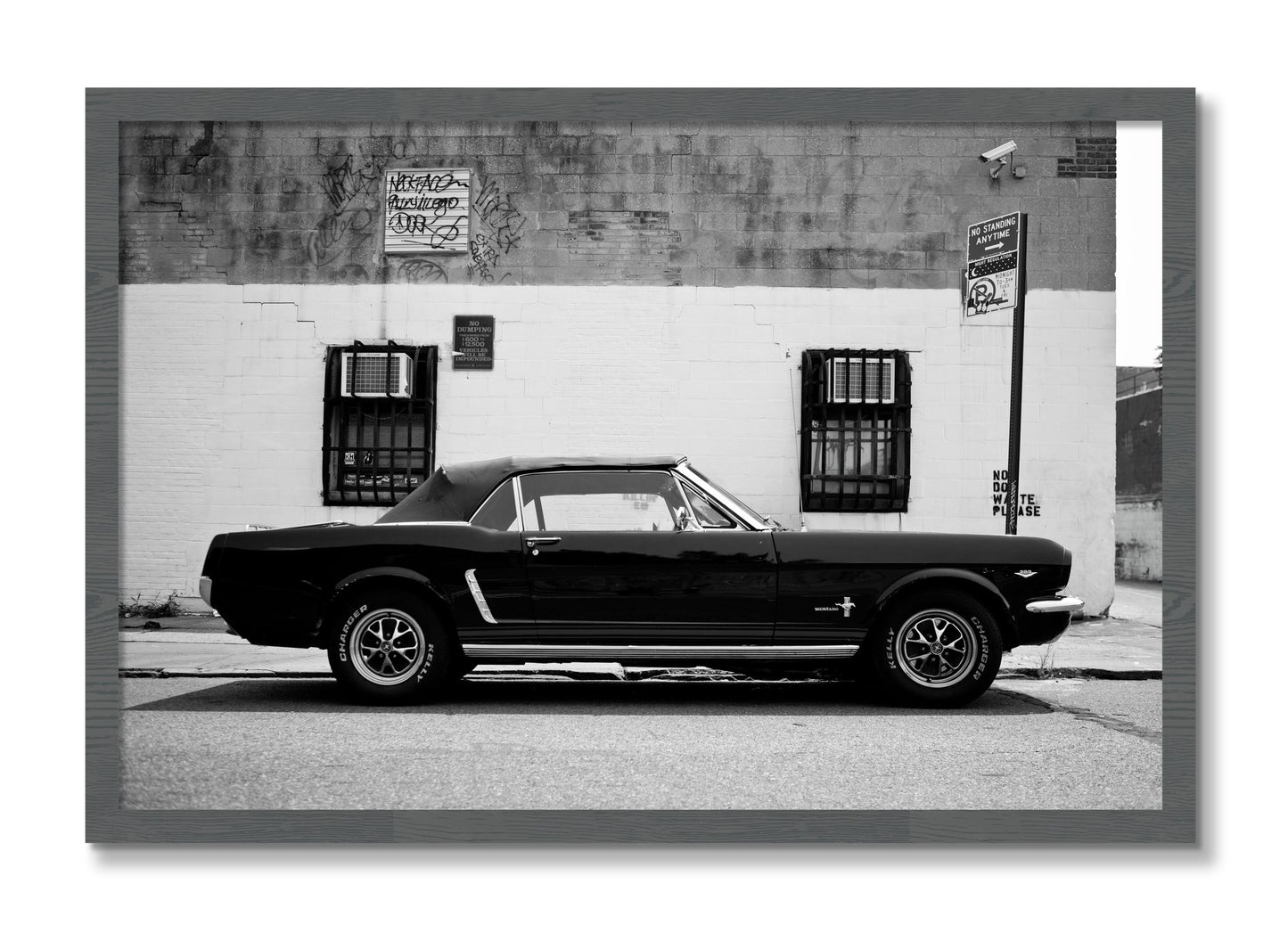 Framed photograph of Mustang by Dylan Ozanich, Grey frame, Full Bleed