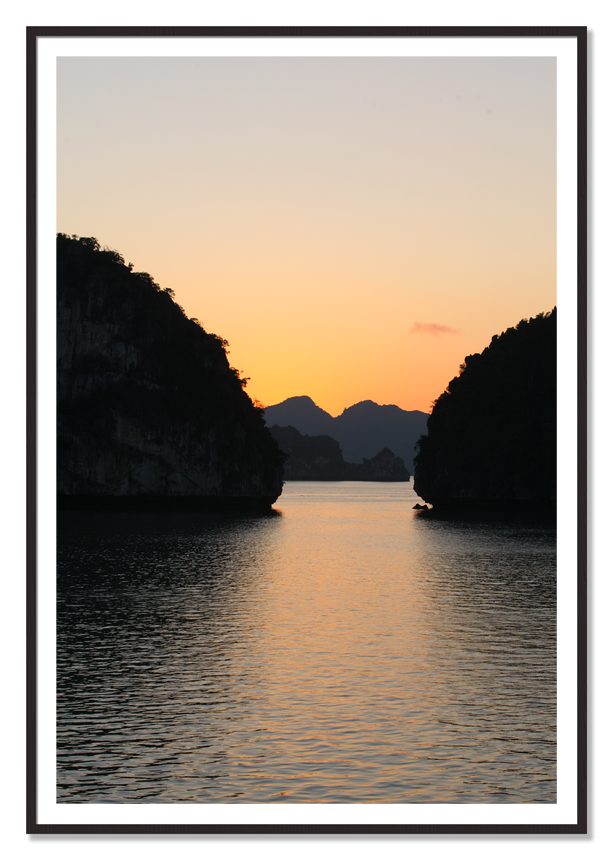 Narrow Passage by Dylan Ozanich, 48×72 print with a White Border in a Black Walnut frame