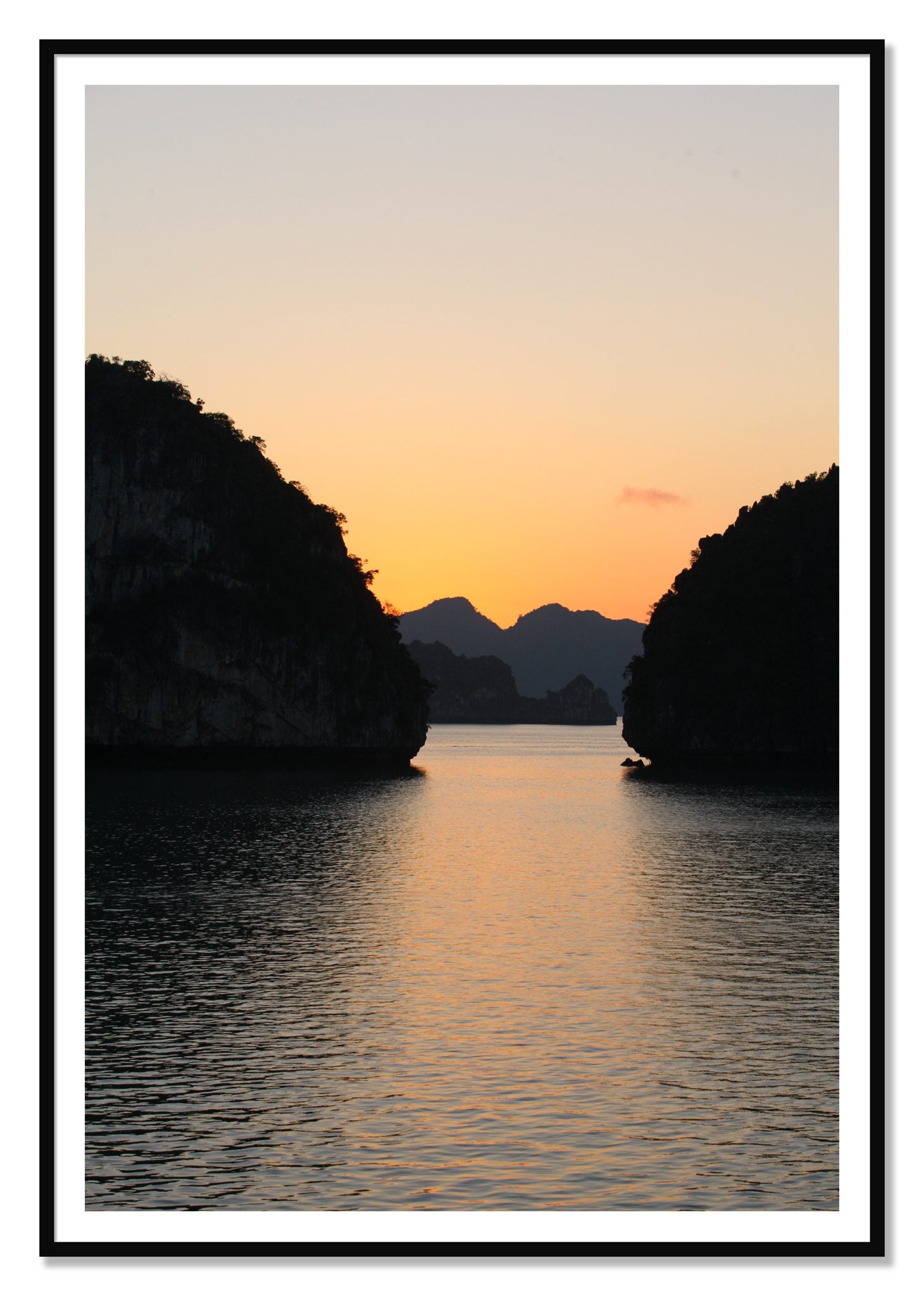 Narrow Passage by Dylan Ozanich, 48×72 print with a White Border in a Black frame