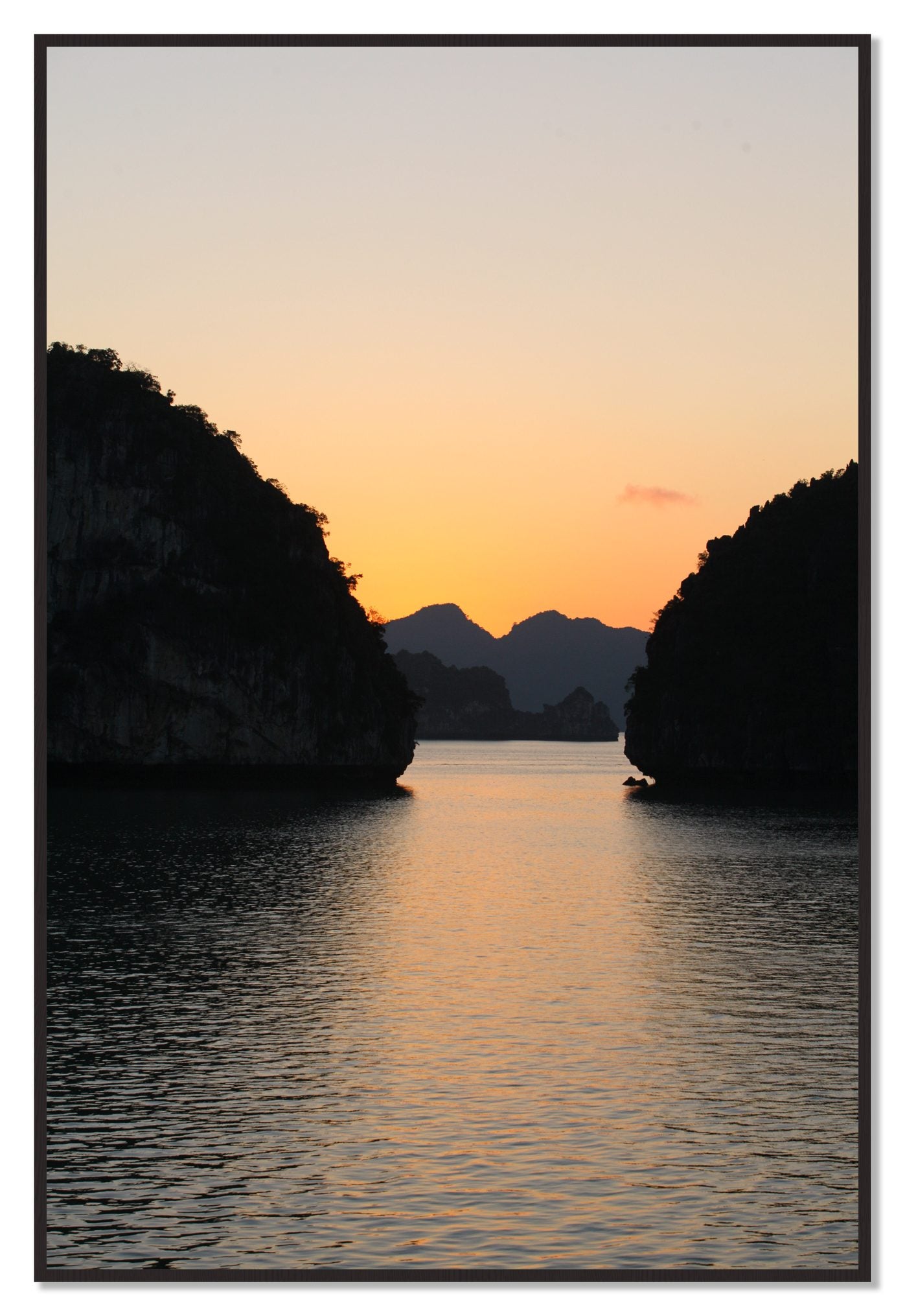 Narrow Passage by Dylan Ozanich, 48×72 Full Bleed Print in a Black Walnut frame