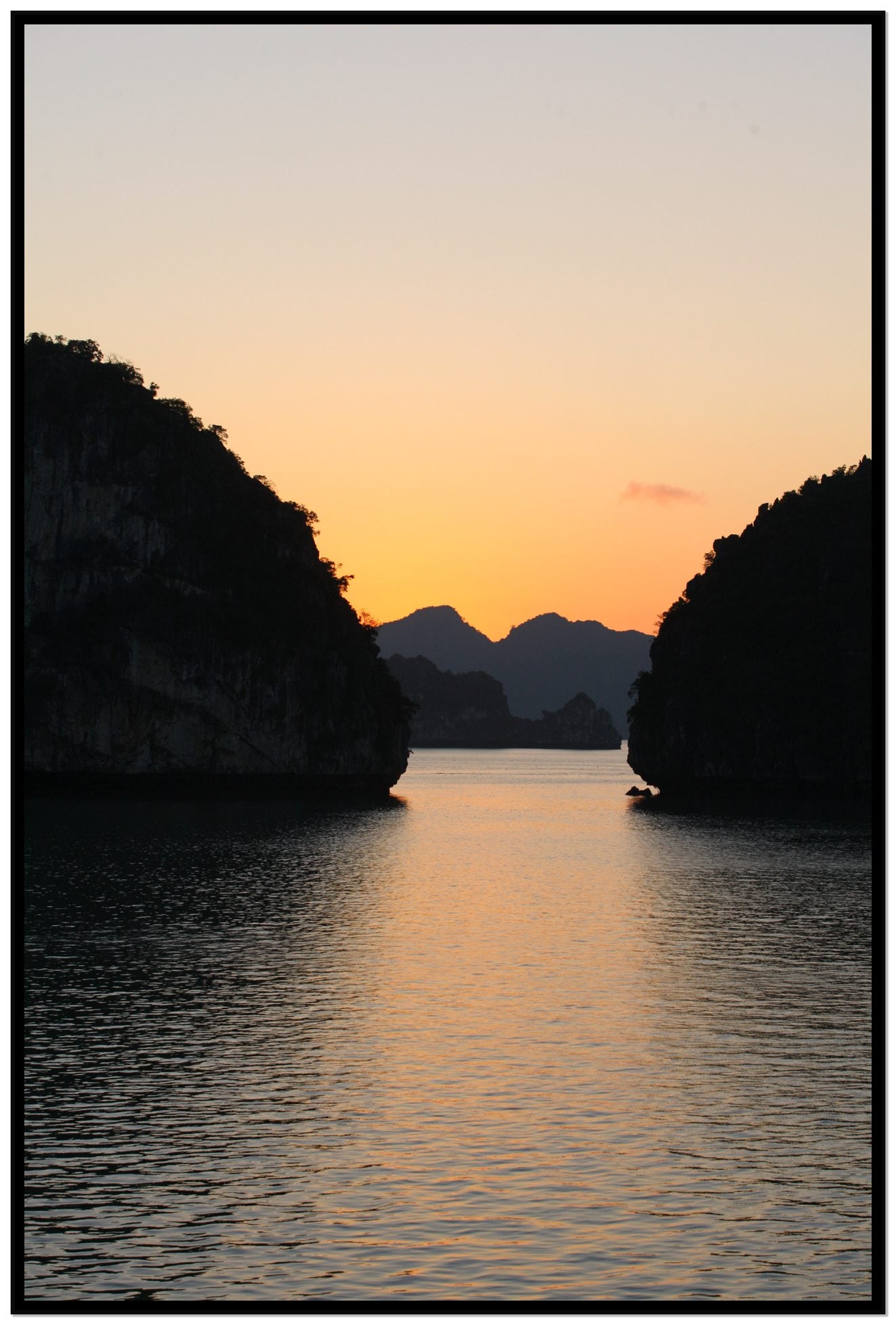 Narrow Passage by Dylan Ozanich, 48×72 Full Bleed Print in a Black frame