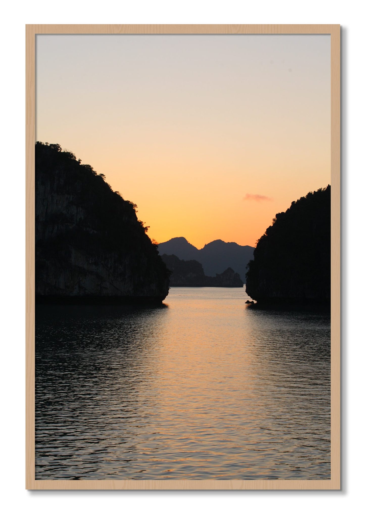 Framed photograph of Narrow Passage by Dylan Ozanich, Oak frame, Full Bleed
