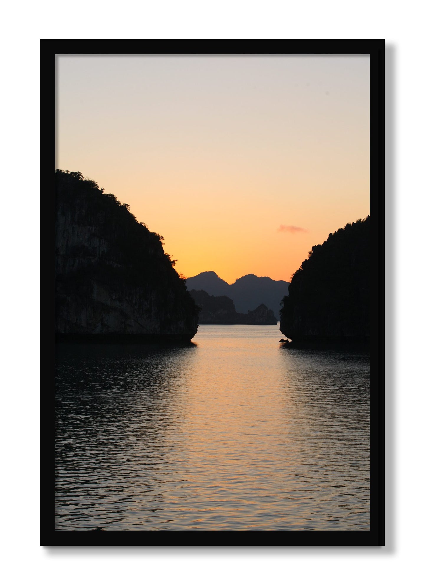 Framed photograph of Narrow Passage by Dylan Ozanich, Black frame, Full Bleed