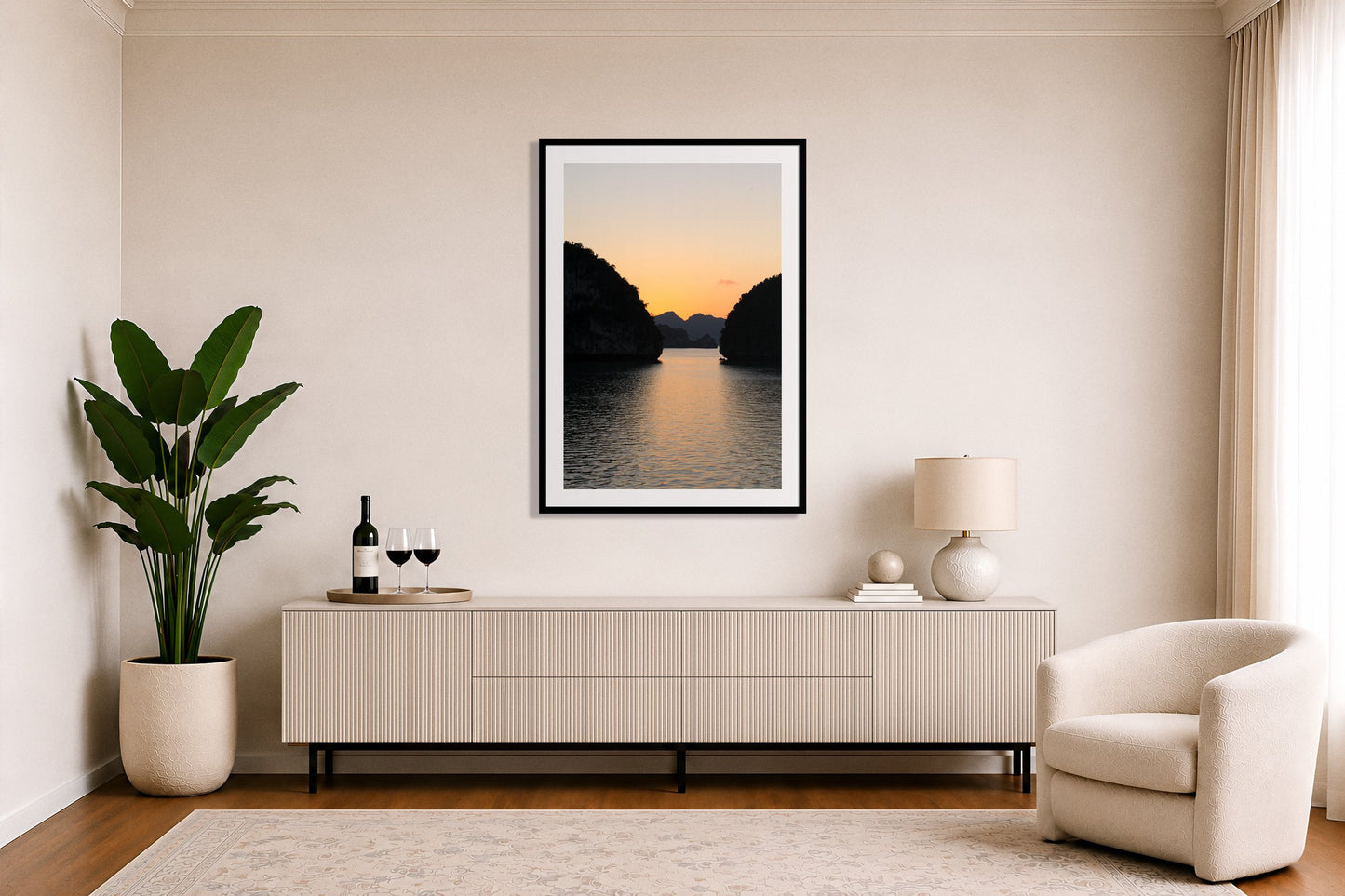 Framed photograph of Narrow Passage by Dylan Ozanich displayed on a wall