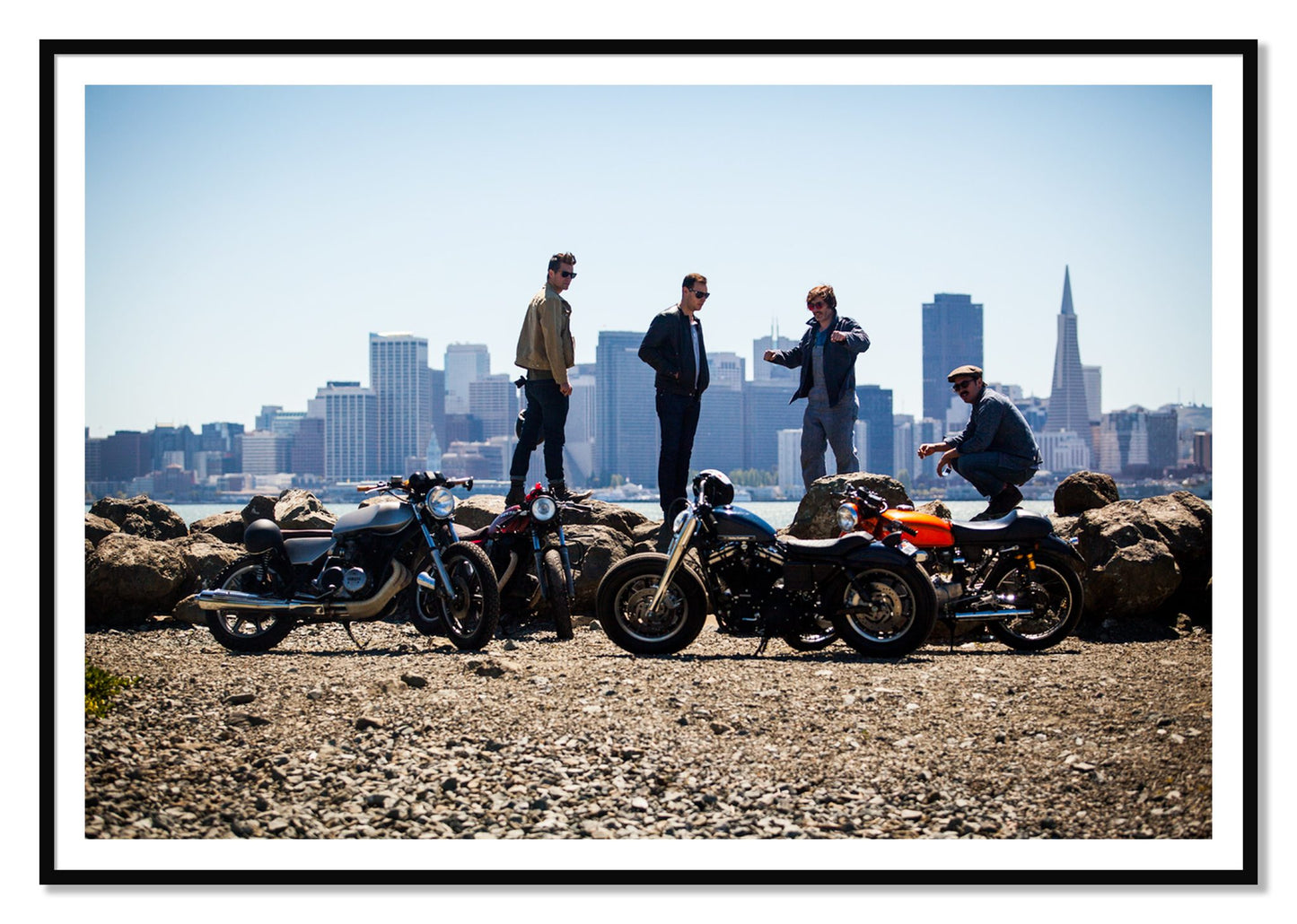 Never Fast Enough by Dylan Ozanich, 48×72 print with a White Border in a Black frame