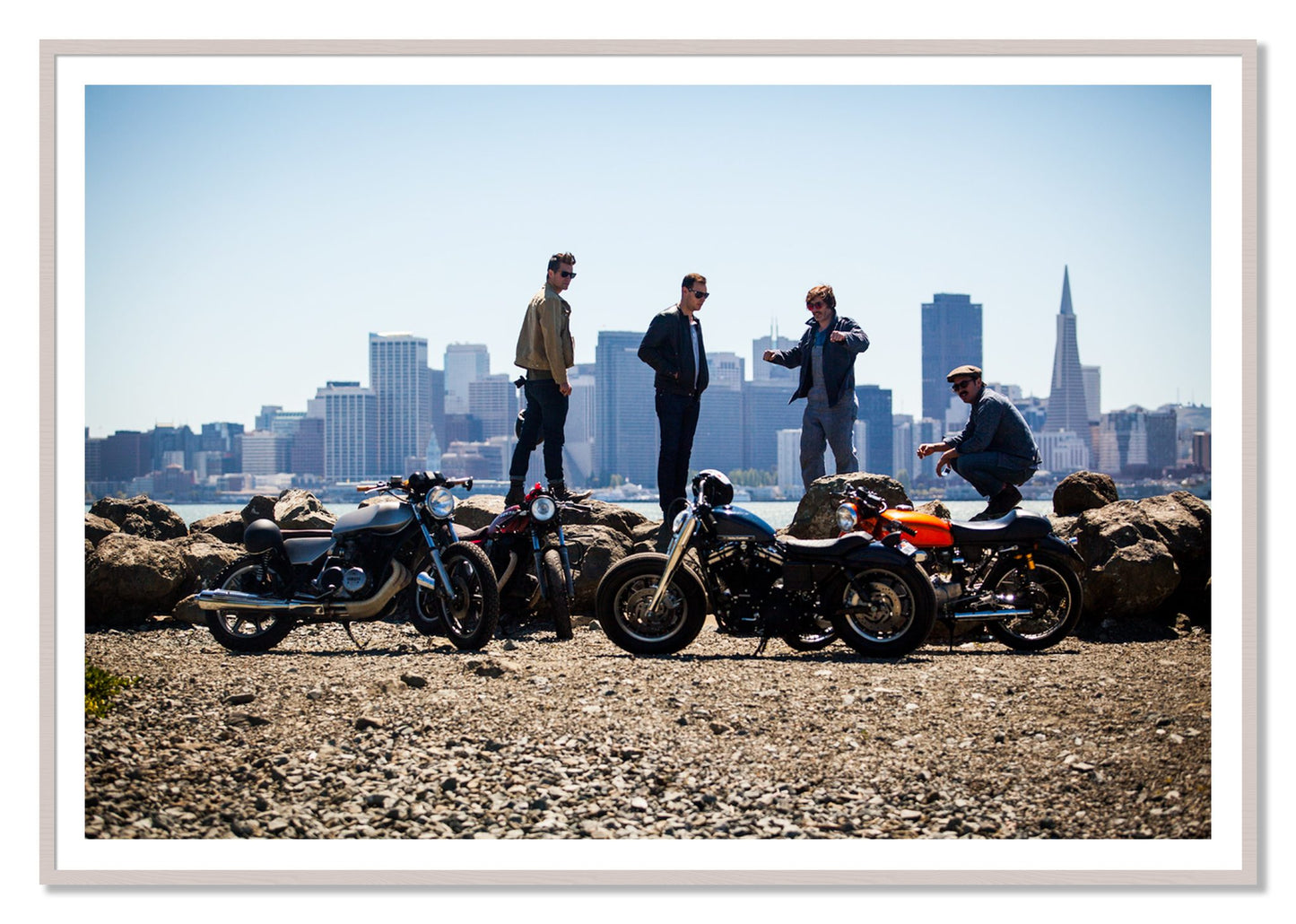 Never Fast Enough by Dylan Ozanich, 48×72 print with a White Border in a White Maple frame