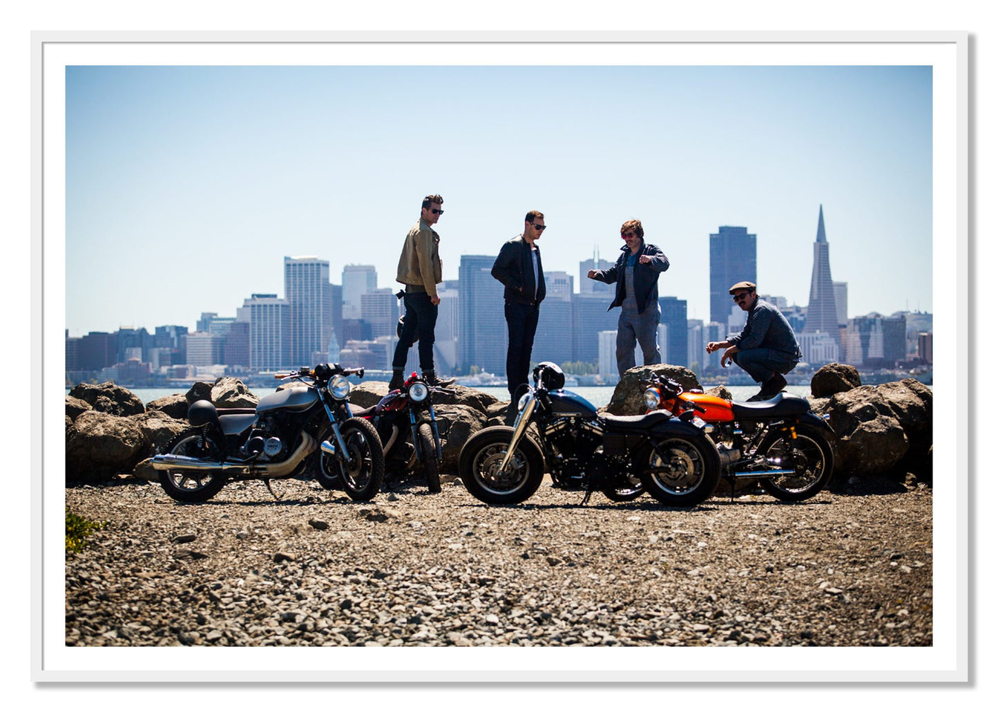 Never Fast Enough by Dylan Ozanich, 48×72 print with a White Border in a White frame
