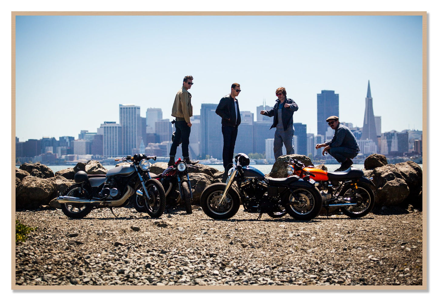 Never Fast Enough by Dylan Ozanich, 48×72 Full Bleed Print in an Oak frame