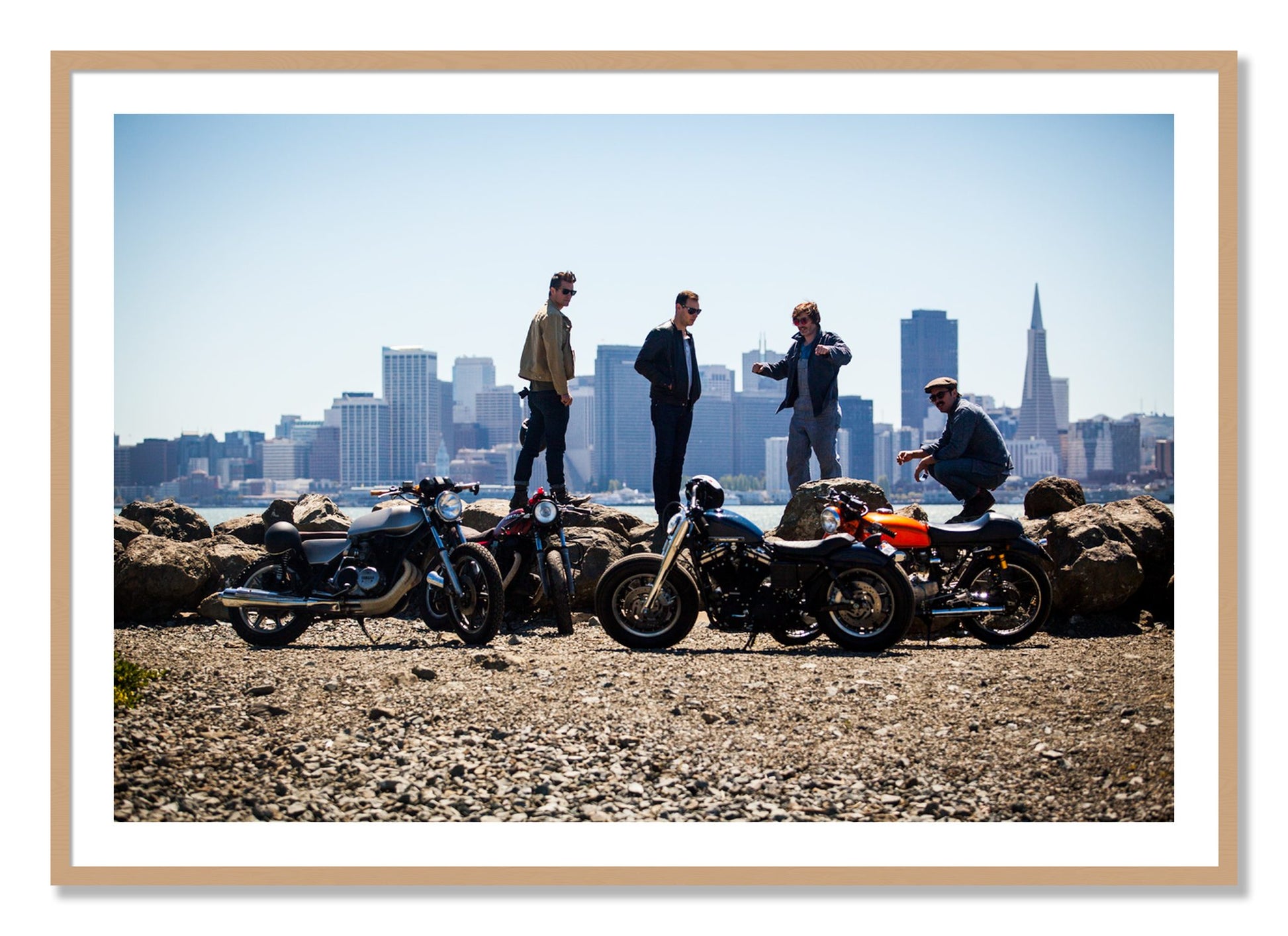 Framed photograph of Never Fast Enough by Dylan Ozanich, Oak frame, Borders
