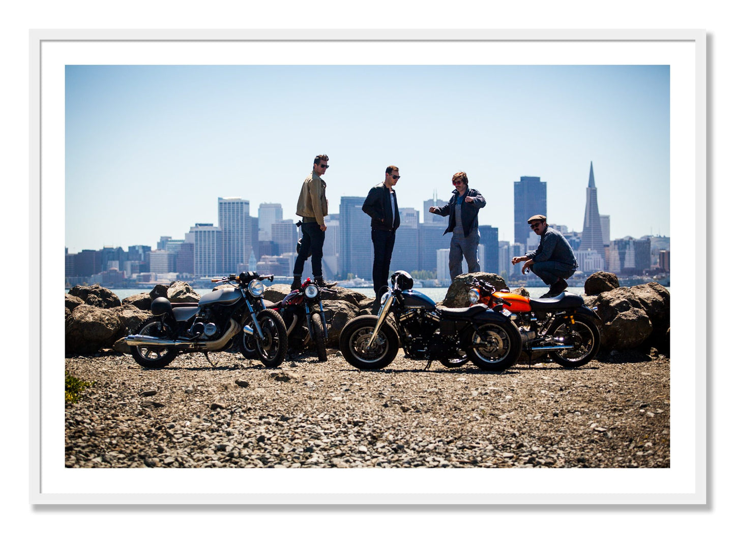 Framed photograph of Never Fast Enough by Dylan Ozanich, White frame, Borders