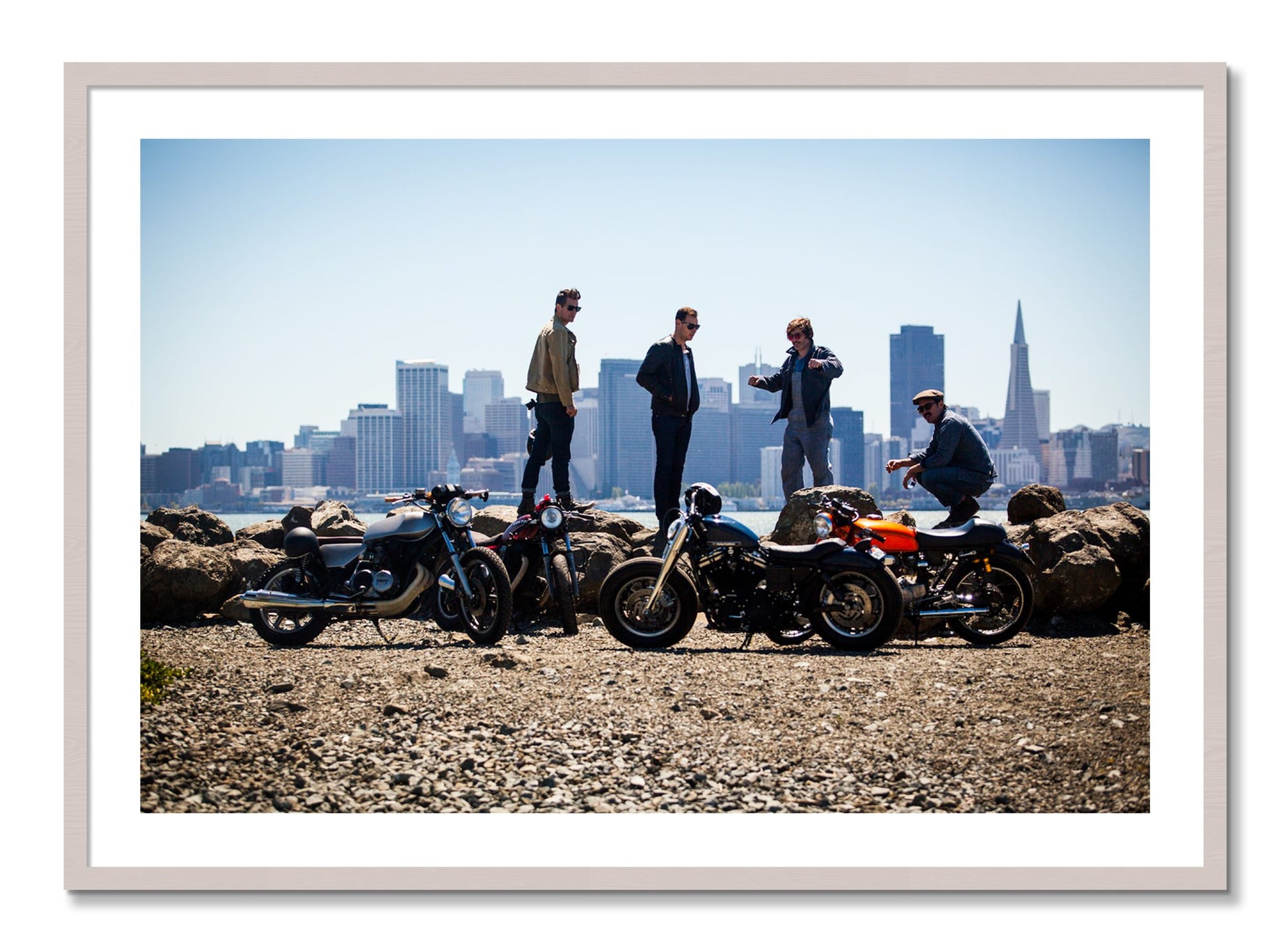 Framed photograph of Never Fast Enough by Dylan Ozanich, White Maple frame, Borders
