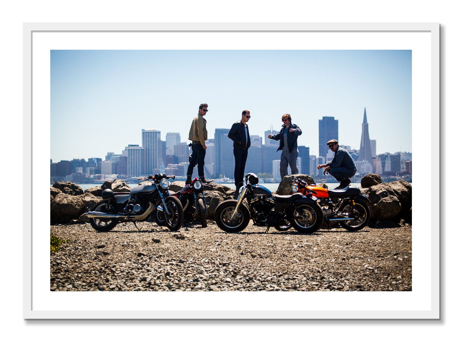 Framed photograph of Never Fast Enough by Dylan Ozanich, White frame, Borders