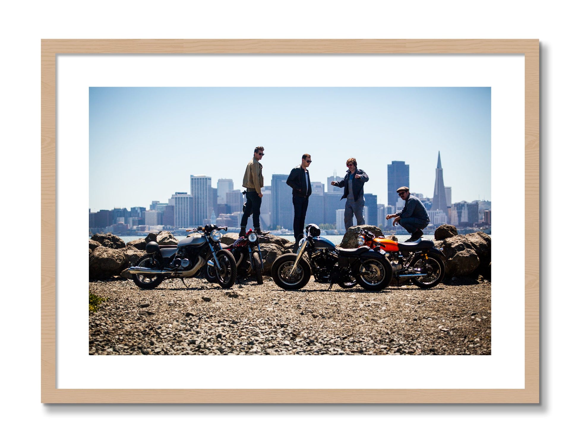 Framed photograph of Never Fast Enough by Dylan Ozanich, Oak frame, Borders