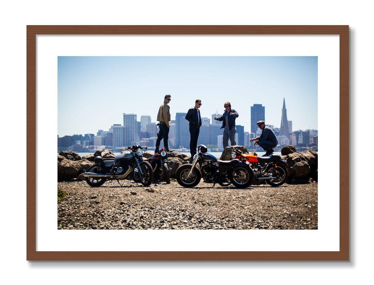 Framed photograph of Never Fast Enough by Dylan Ozanich, Walnut frame, Borders