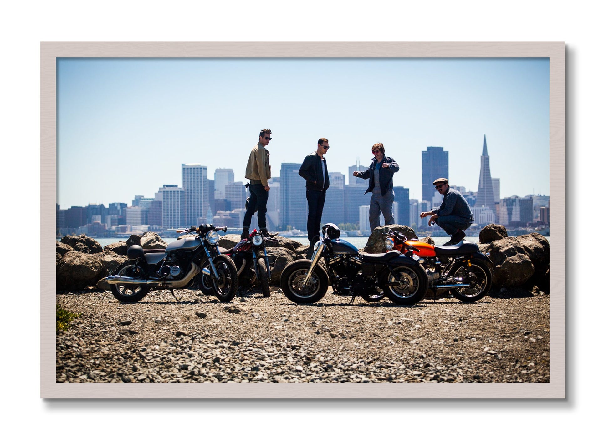 Framed photograph of Never Fast Enough by Dylan Ozanich, White Maple frame, Full Bleed