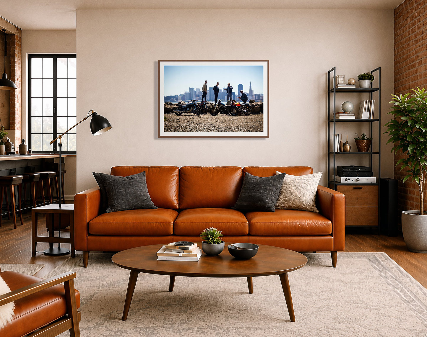 Framed photograph of Never Fast Enough by Dylan Ozanich displayed on a wall