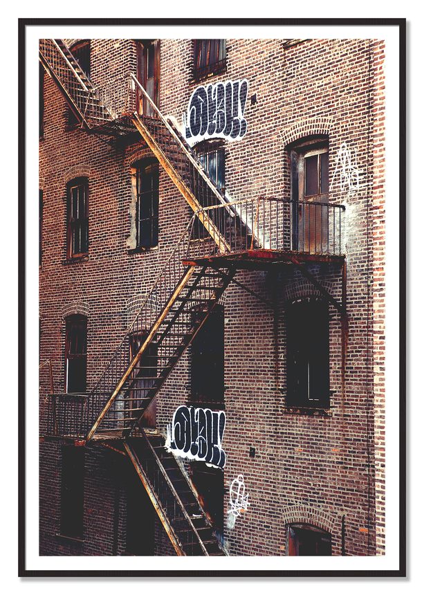 New York City Style by Dylan Ozanich, 48×72 print with a White Border in a Black Walnut frame