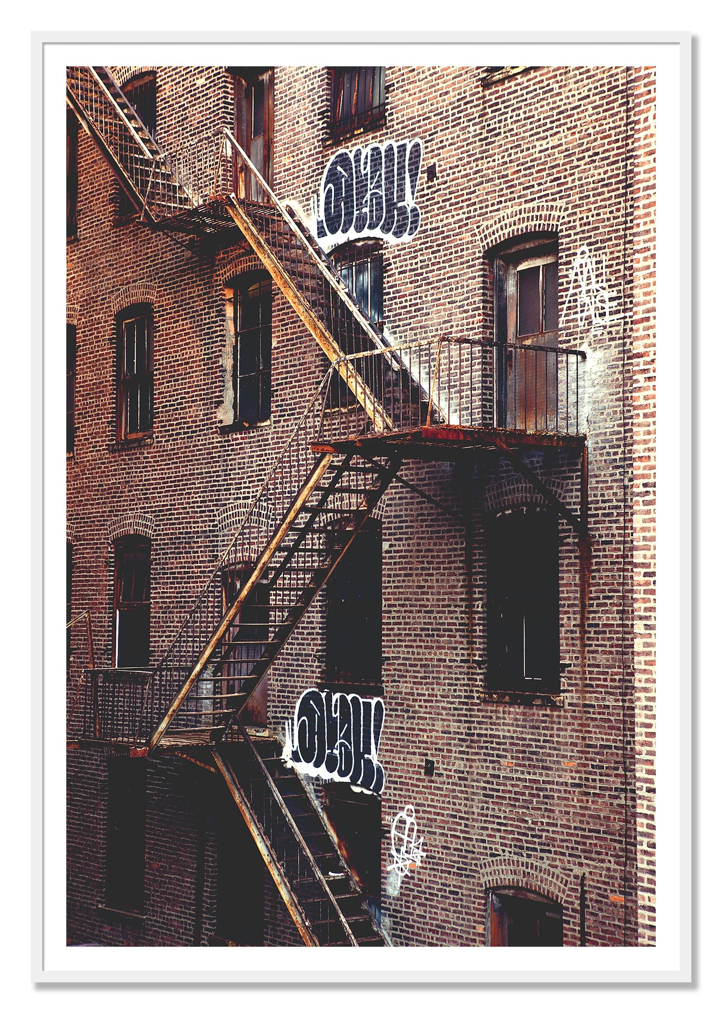 New York City Style by Dylan Ozanich, 48×72 print with a White Border in a White frame
