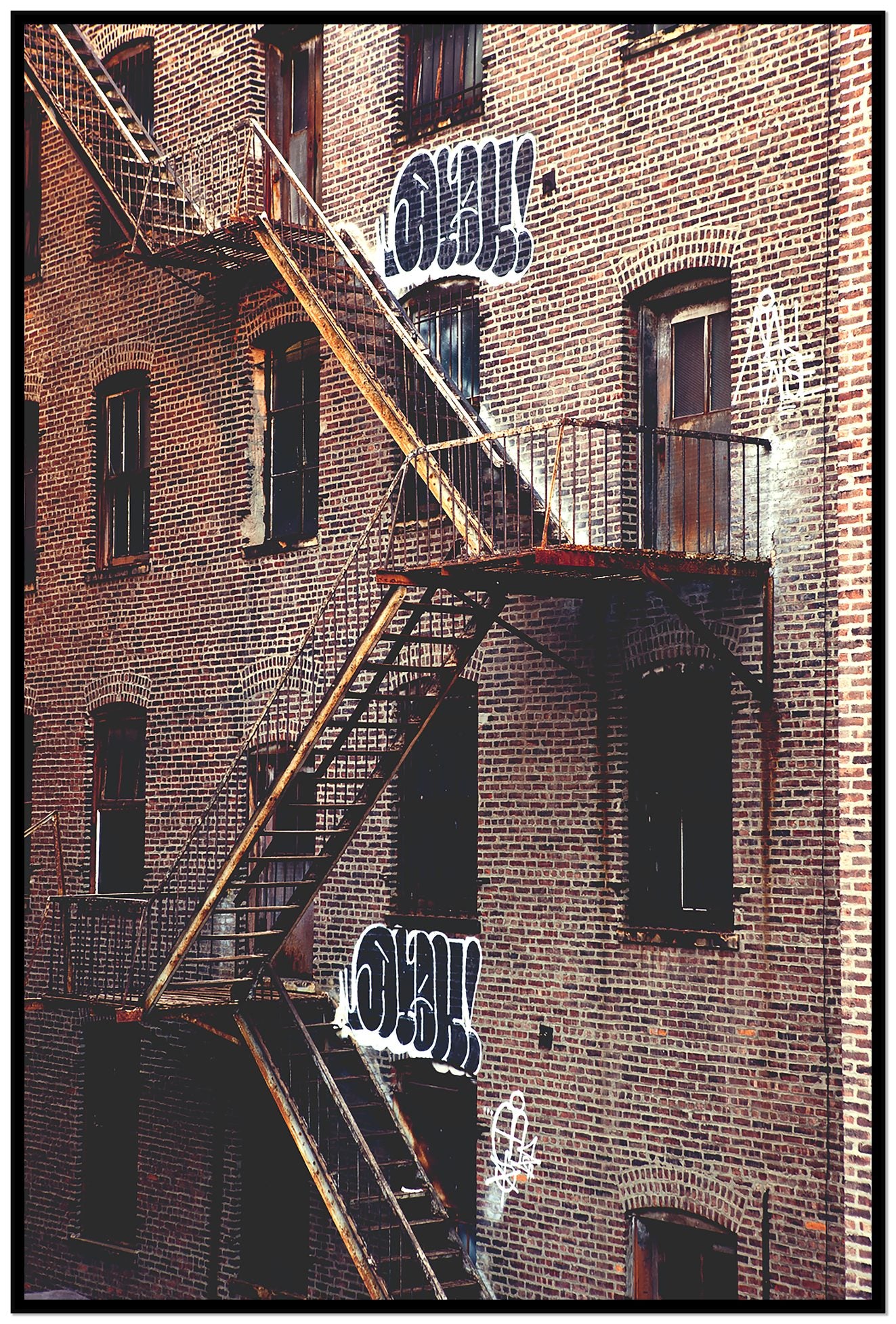 New York City Style by Dylan Ozanich, 48×72 Full Bleed Print in a Black frame