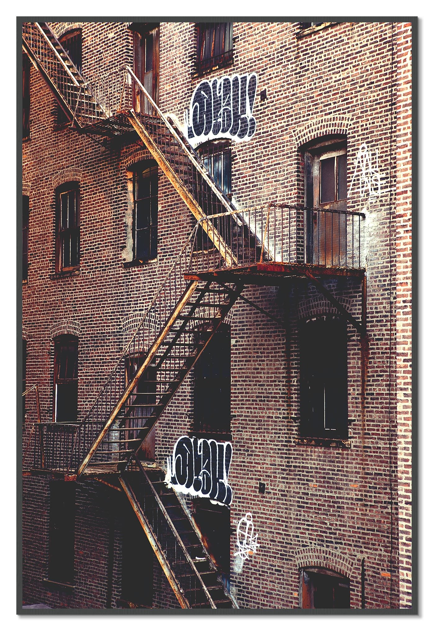 New York City Style by Dylan Ozanich, 48×72 Full Bleed Print in a Grey frame