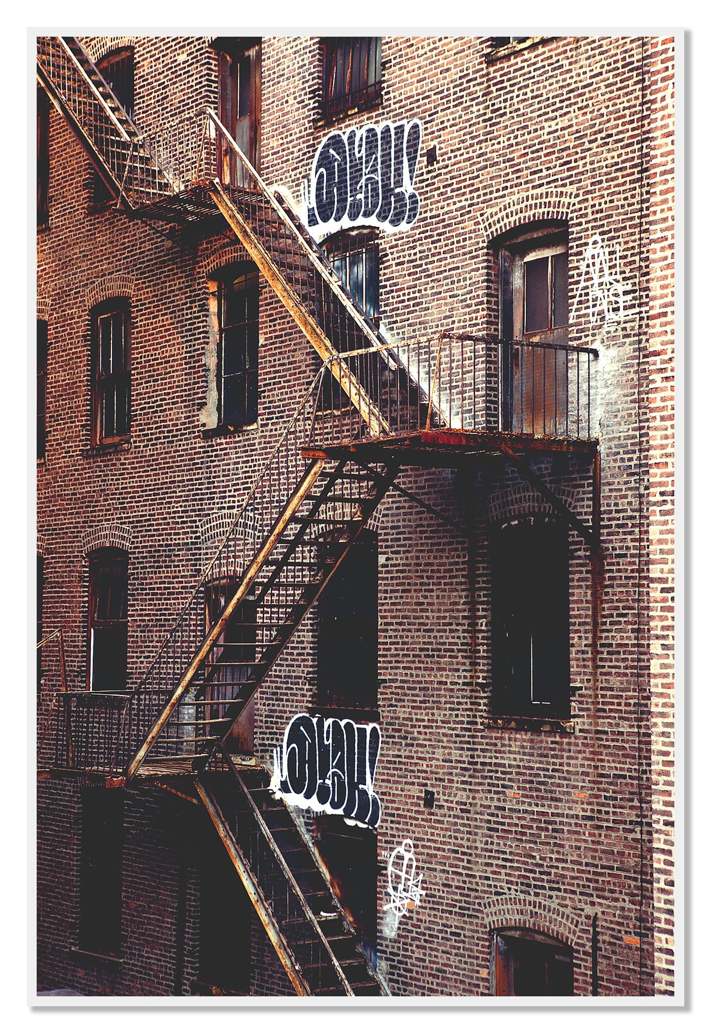 New York City Style by Dylan Ozanich, 48×72 Full Bleed Print in a White frame
