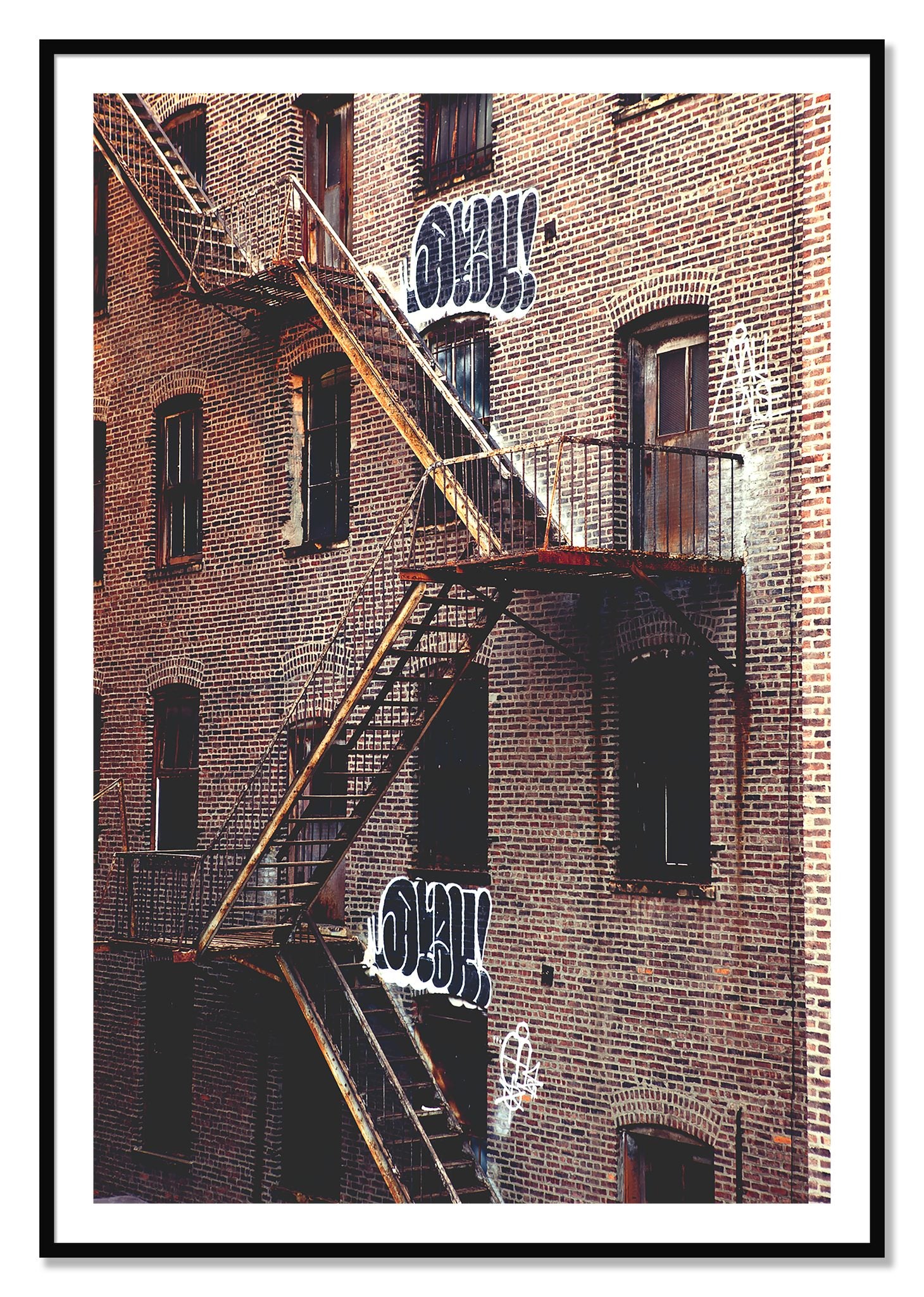 Framed photograph of New York City Style by Dylan Ozanich, Black frame, Borders