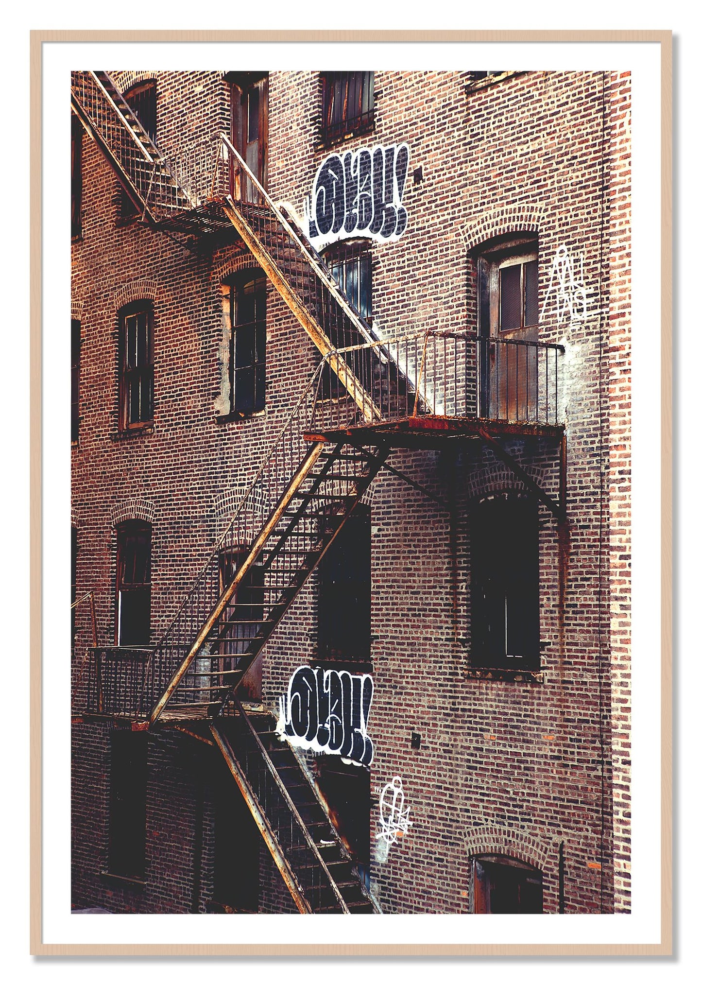 Framed photograph of New York City Style by Dylan Ozanich, Maple frame, Borders