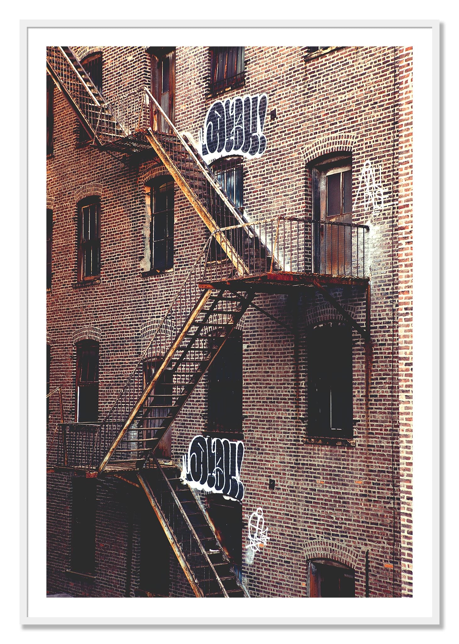 Framed photograph of New York City Style by Dylan Ozanich, White frame, Borders