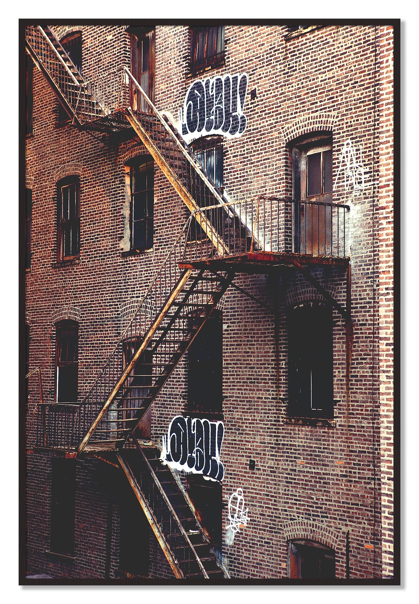 Framed photograph of New York City Style by Dylan Ozanich, Black Walnut frame, Full Bleed