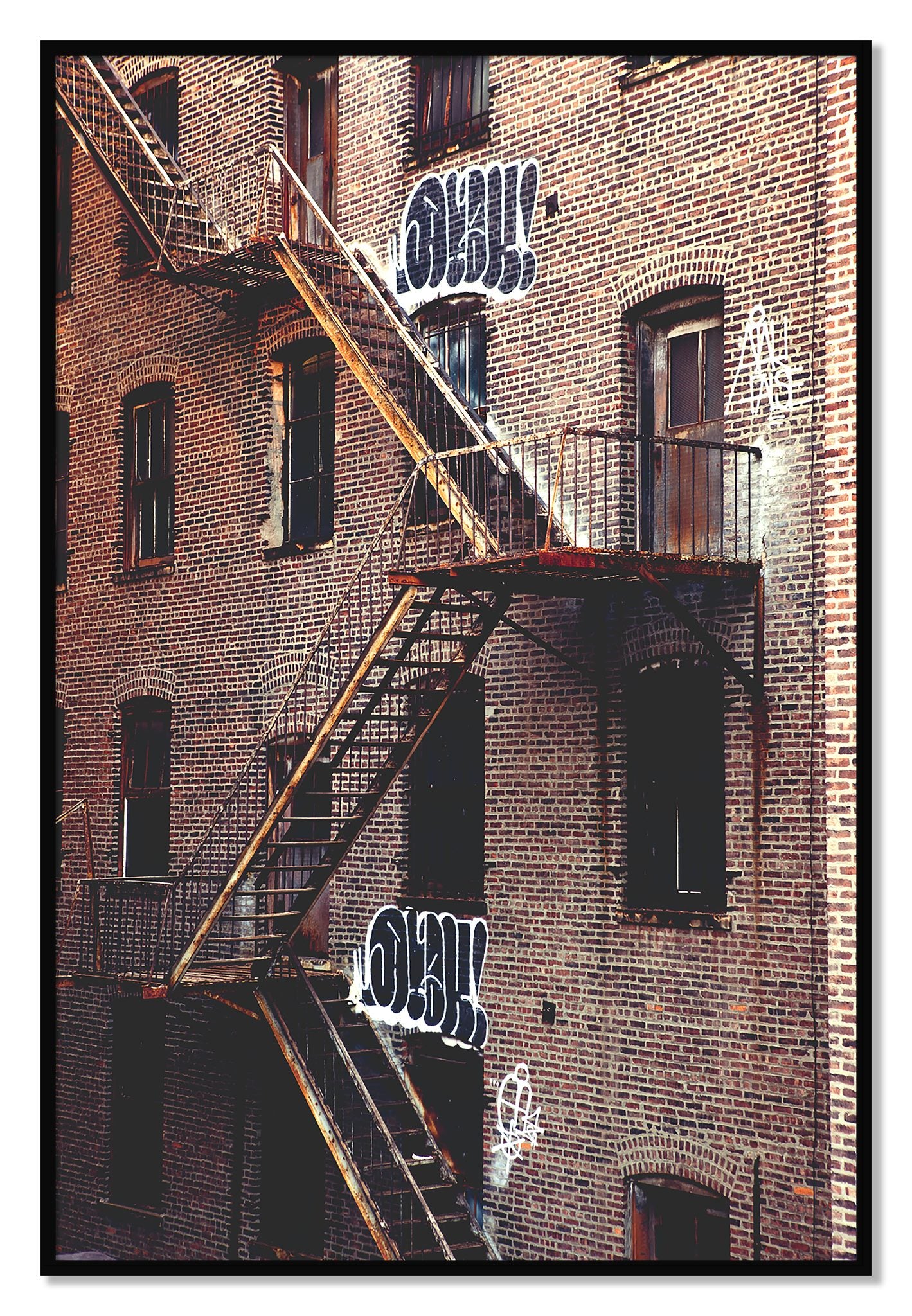 Framed photograph of New York City Style by Dylan Ozanich, Black frame, Full Bleed
