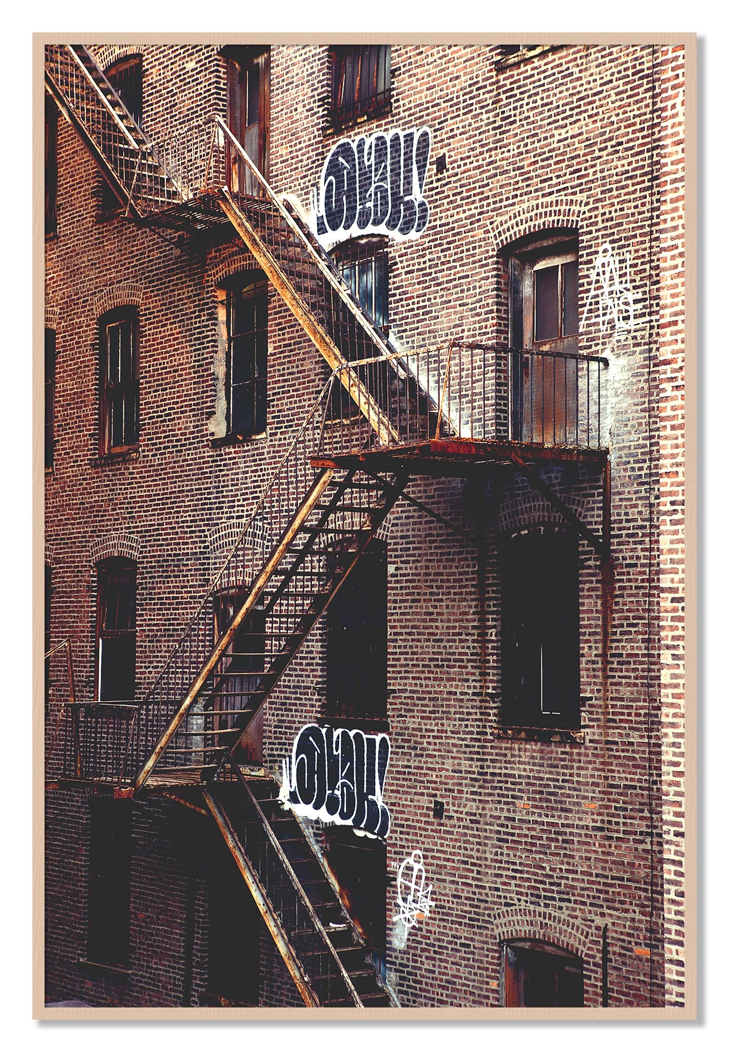 Framed photograph of New York City Style by Dylan Ozanich, Maple frame, Full Bleed