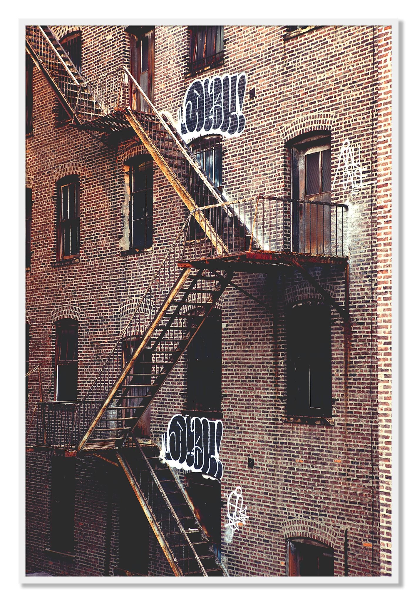 Framed photograph of New York City Style by Dylan Ozanich, White frame, Full Bleed
