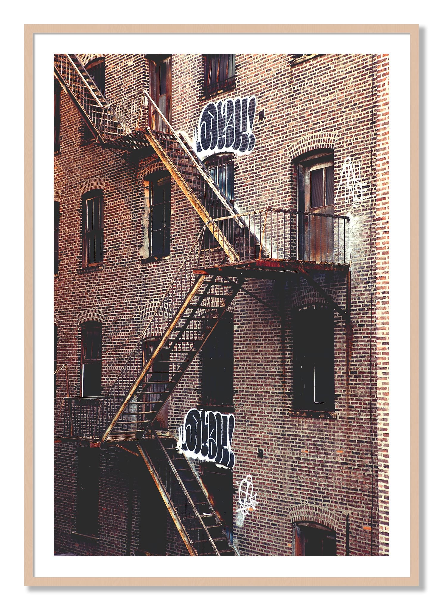 Framed photograph of New York City Style by Dylan Ozanich, Maple frame, Borders