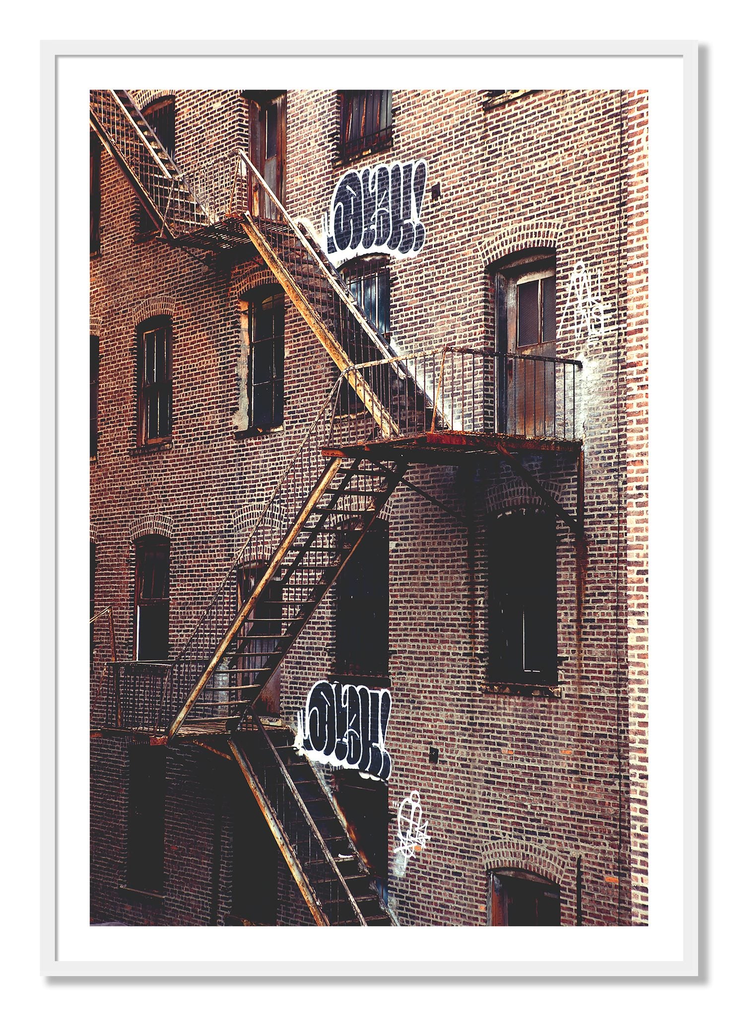 Framed photograph of New York City Style by Dylan Ozanich, White frame, Borders