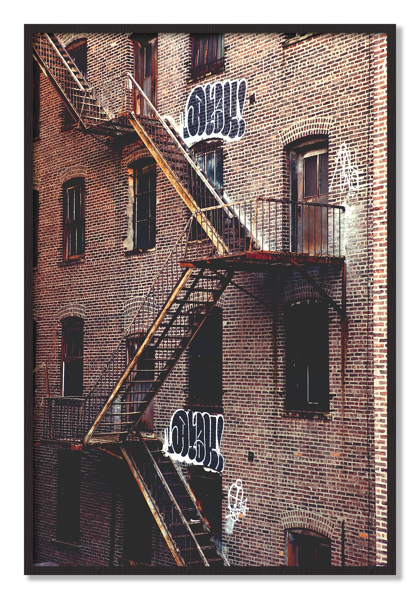 Framed photograph of New York City Style by Dylan Ozanich, Black Walnut frame, Full Bleed