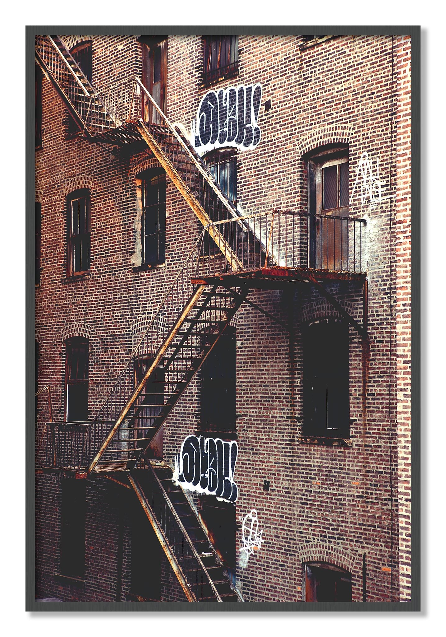 Framed photograph of New York City Style by Dylan Ozanich, Grey frame, Full Bleed