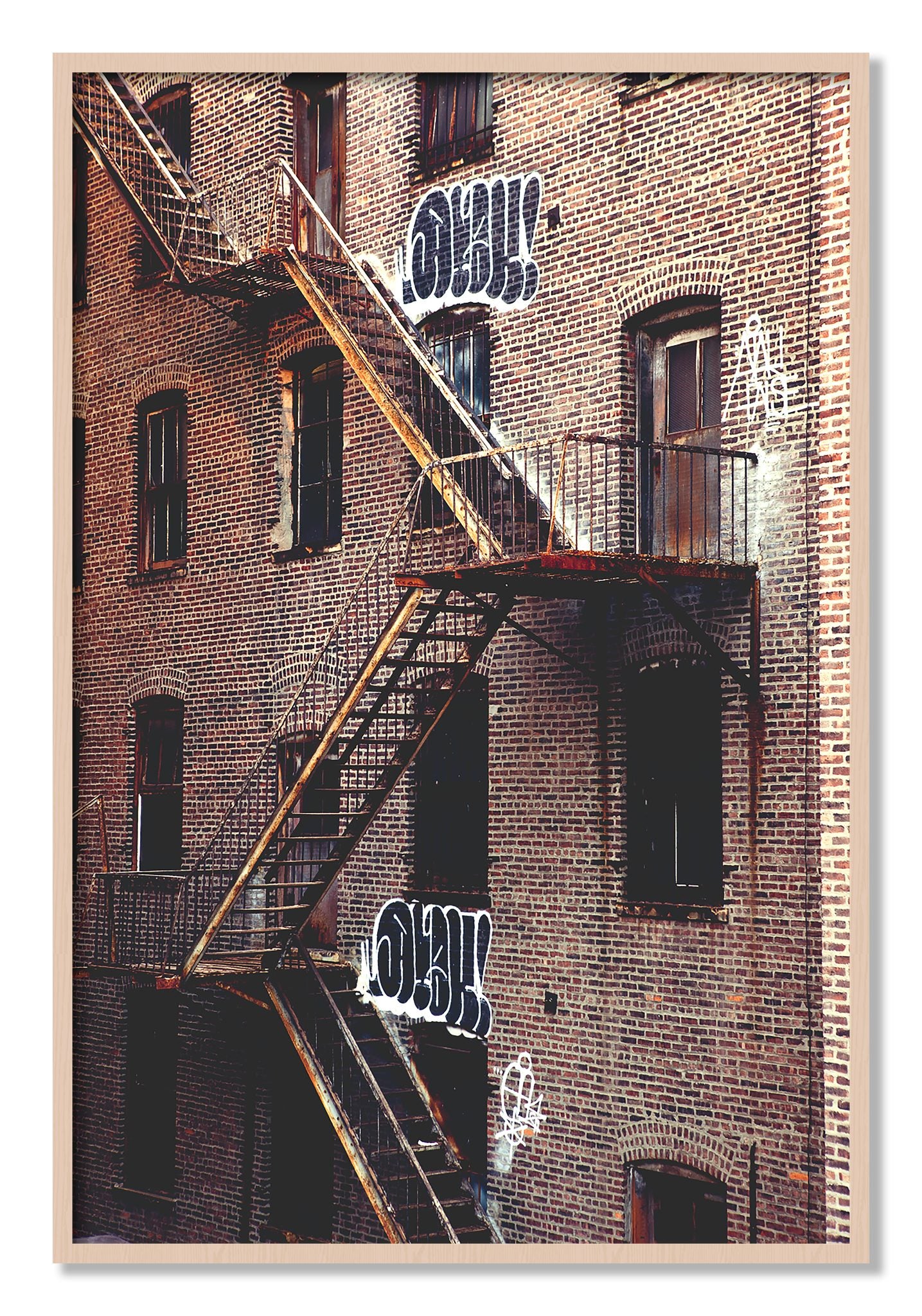Framed photograph of New York City Style by Dylan Ozanich, Maple frame, Full Bleed