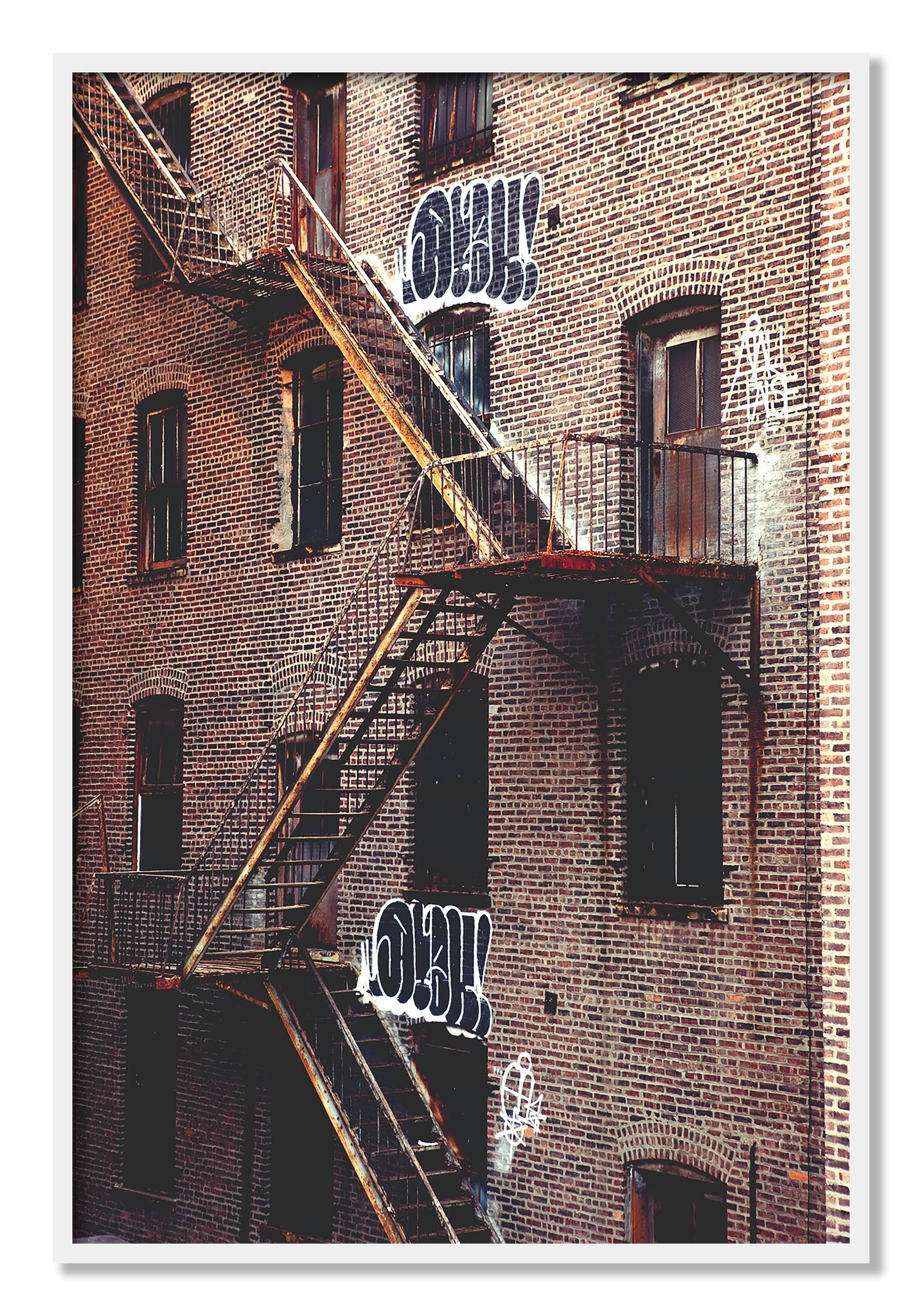Framed photograph of New York City Style by Dylan Ozanich, White frame, Full Bleed