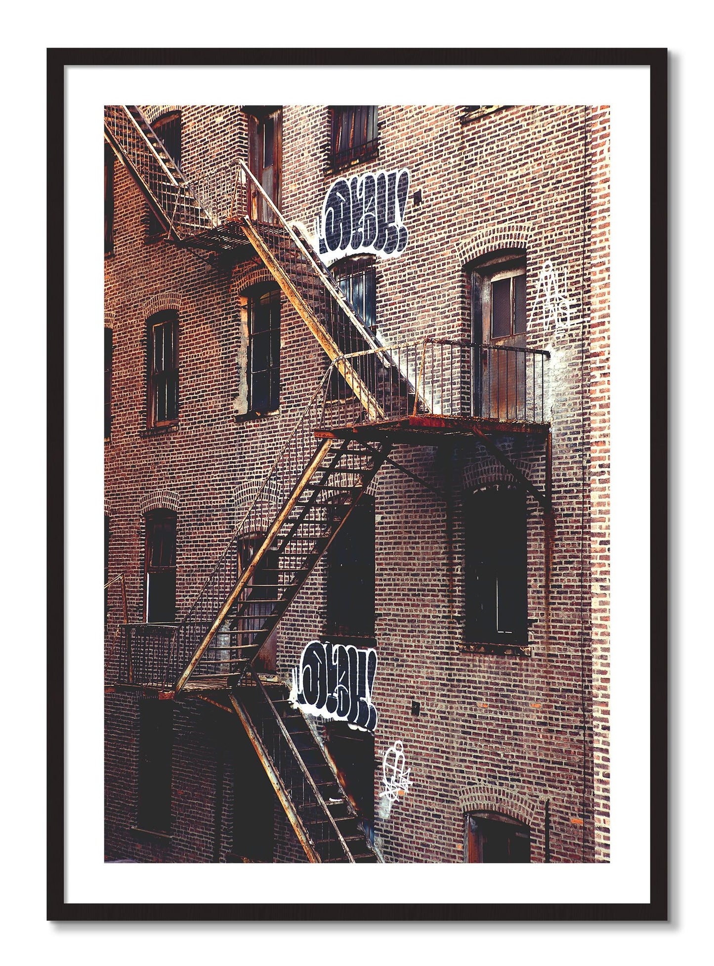 Framed photograph of New York City Style by Dylan Ozanich, Black Walnut frame, Borders