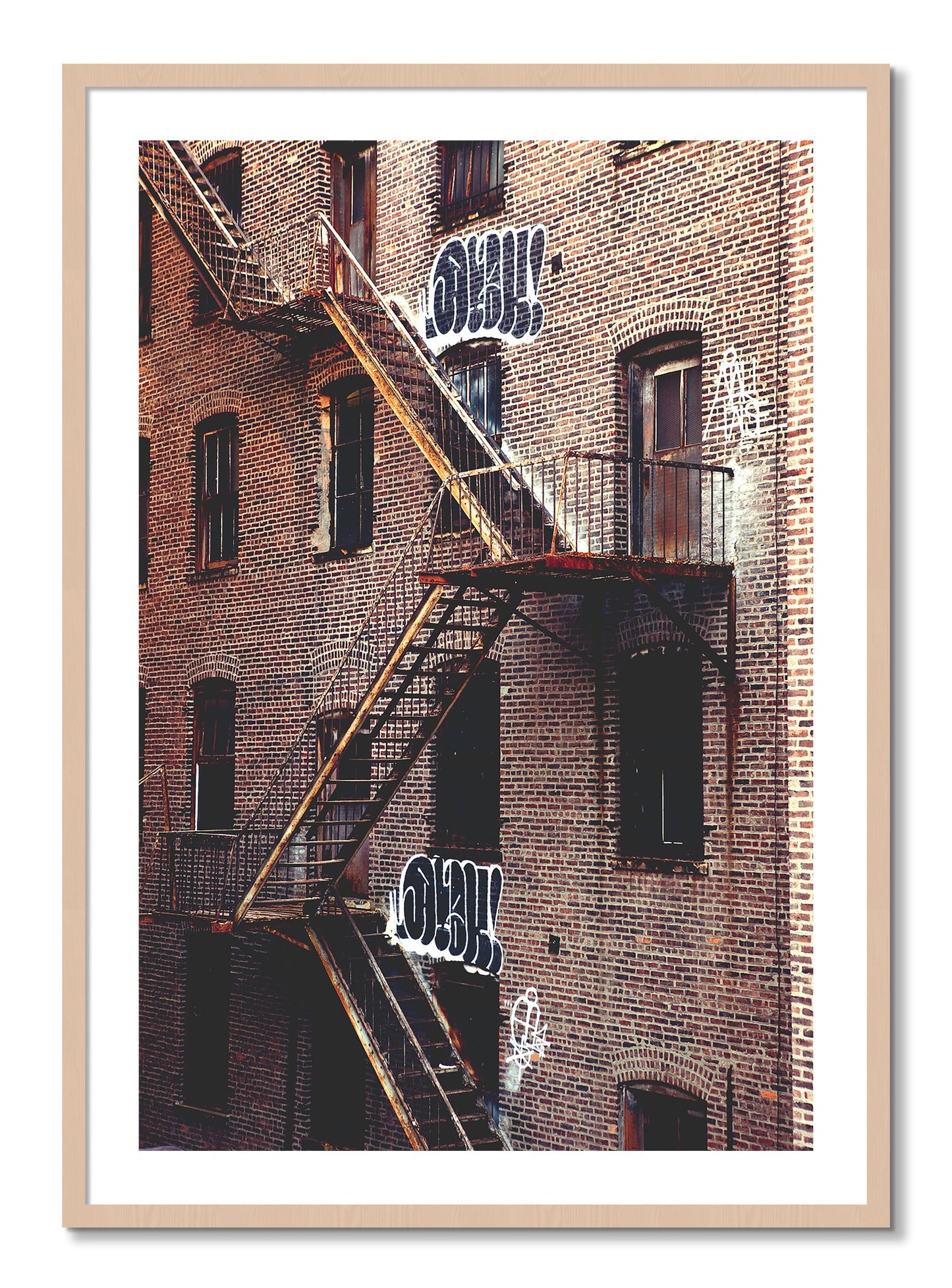 Framed photograph of New York City Style by Dylan Ozanich, Maple frame, Borders