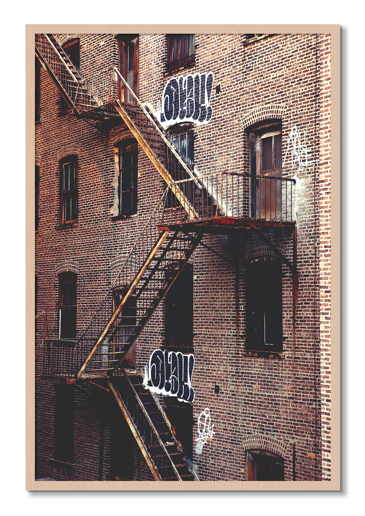 Framed photograph of New York City Style by Dylan Ozanich, Maple frame, Full Bleed