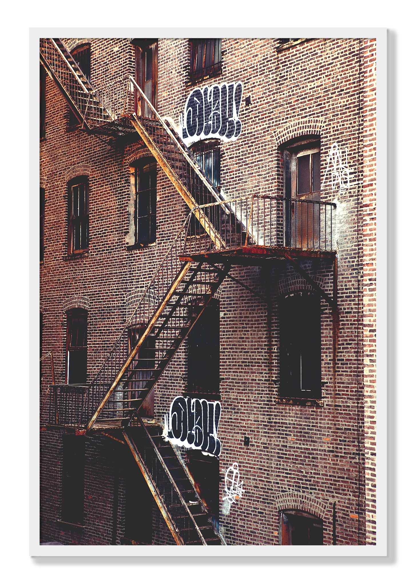 Framed photograph of New York City Style by Dylan Ozanich, White frame, Full Bleed